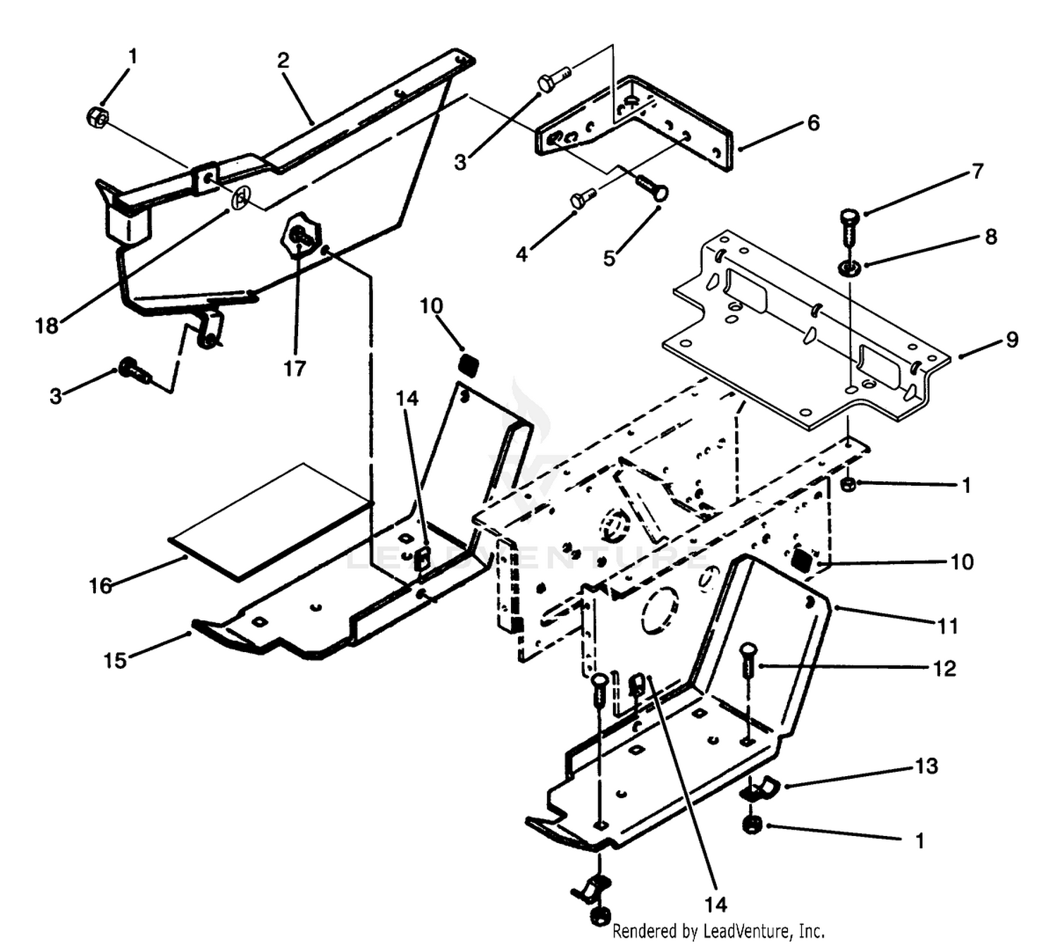 Belt Guard And Footrest Assembly