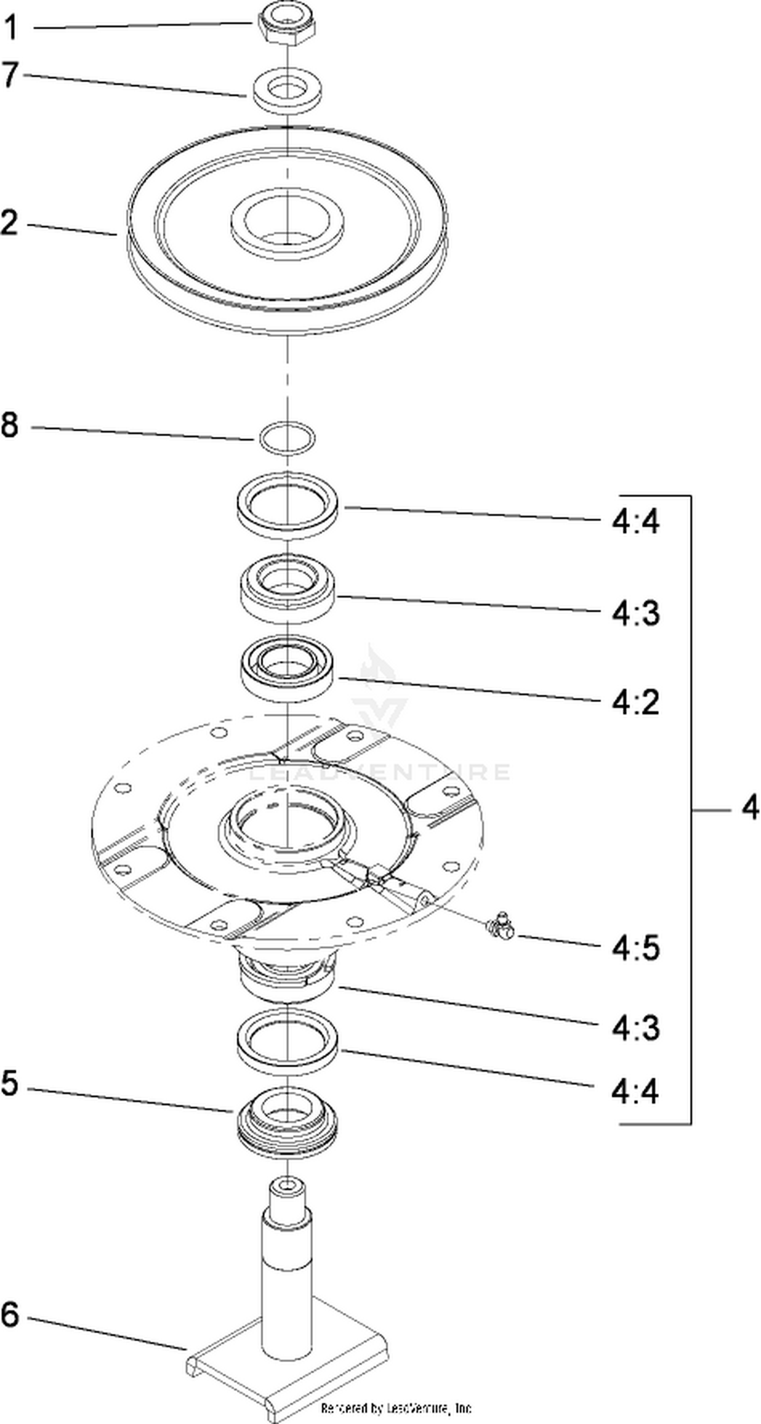 High Driven Spindle Assembly No. 104-3531