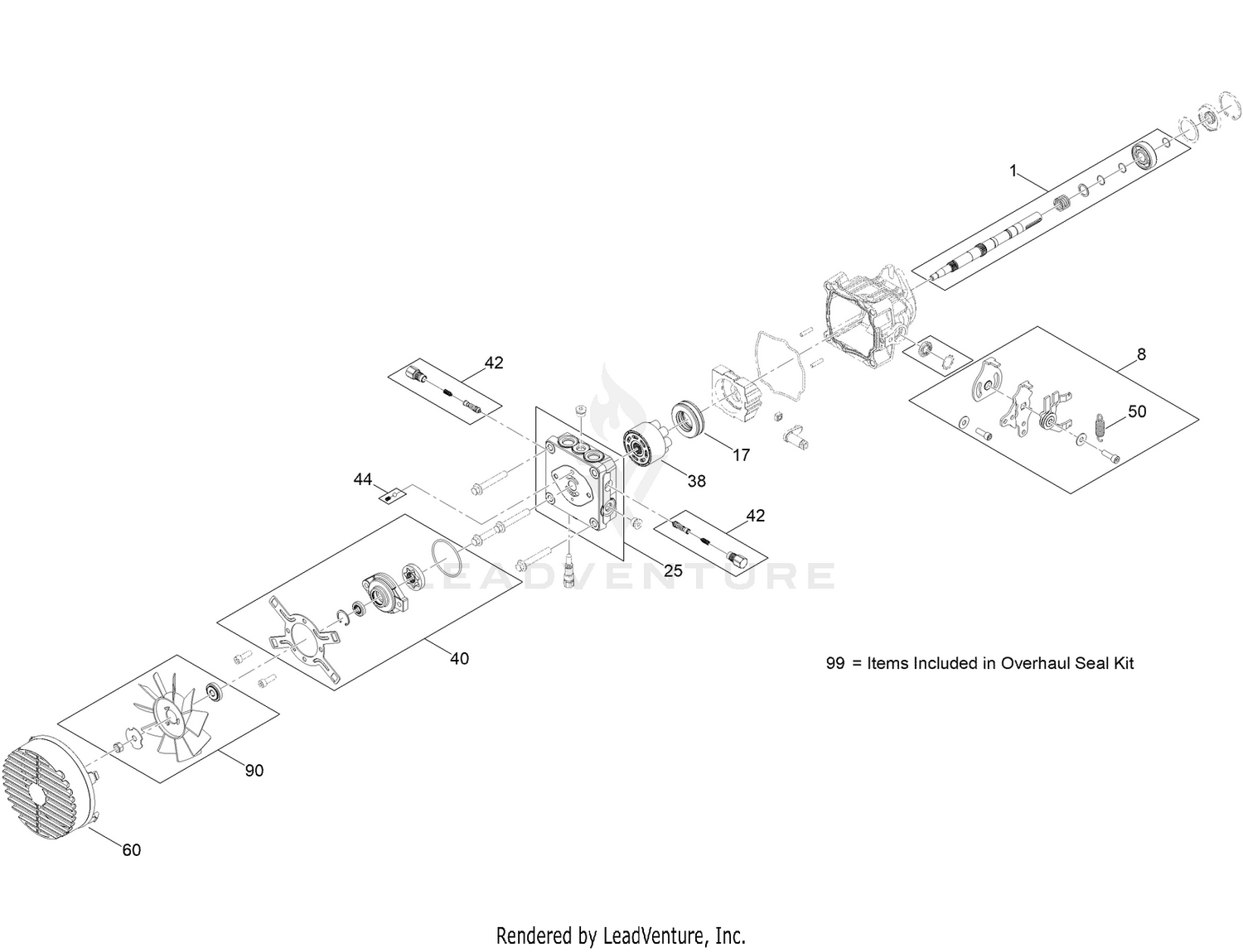 RH Hydraulic Pump Assembly No. 144-7320