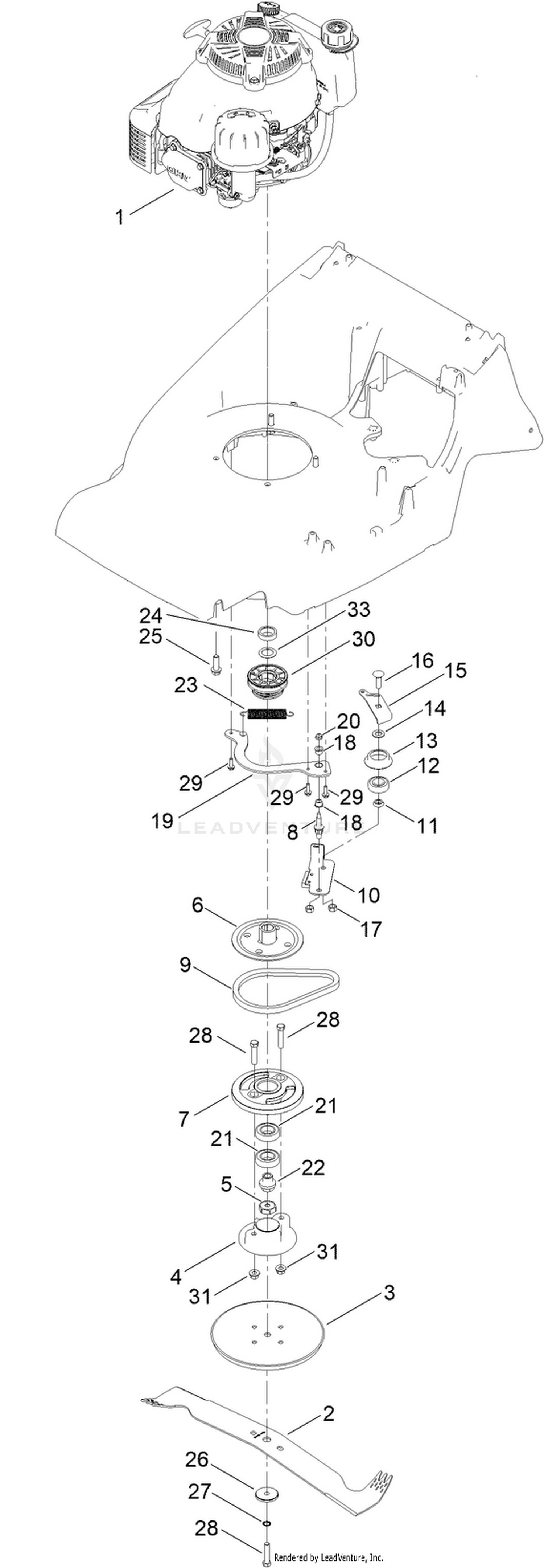 Engine and Blade Assembly