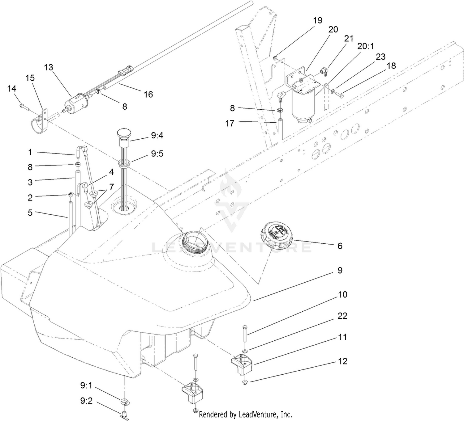 Fuel Tank and Filter Assembly