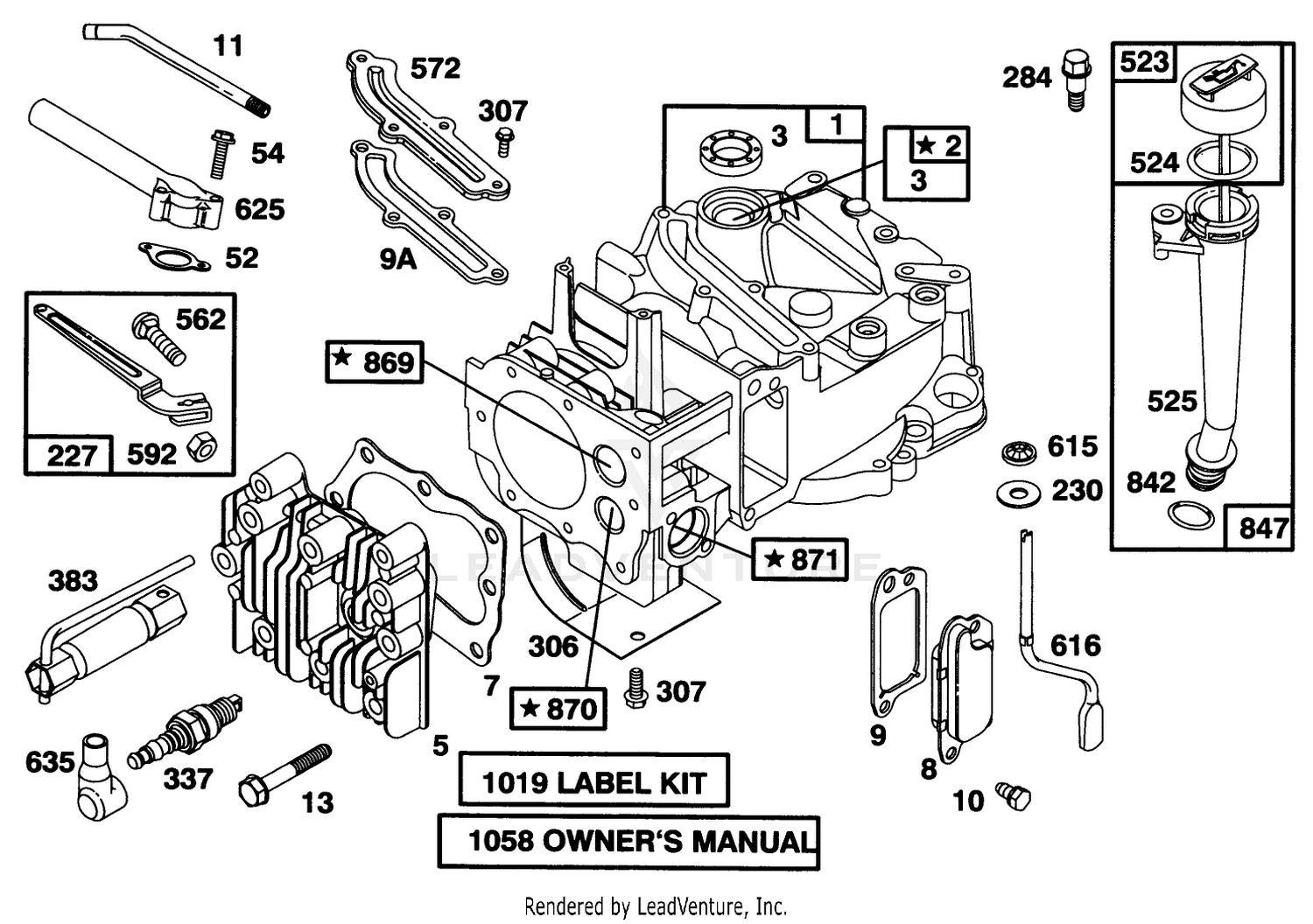Engine Briggs  Stratton Model 128807-0658-01