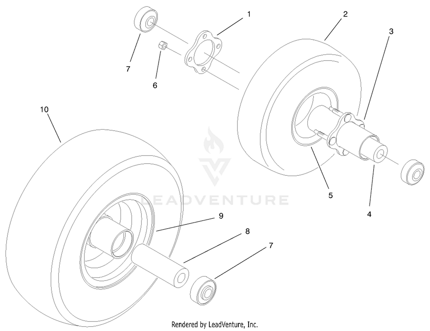 10"  13" Foam Filled Tire Assemblies