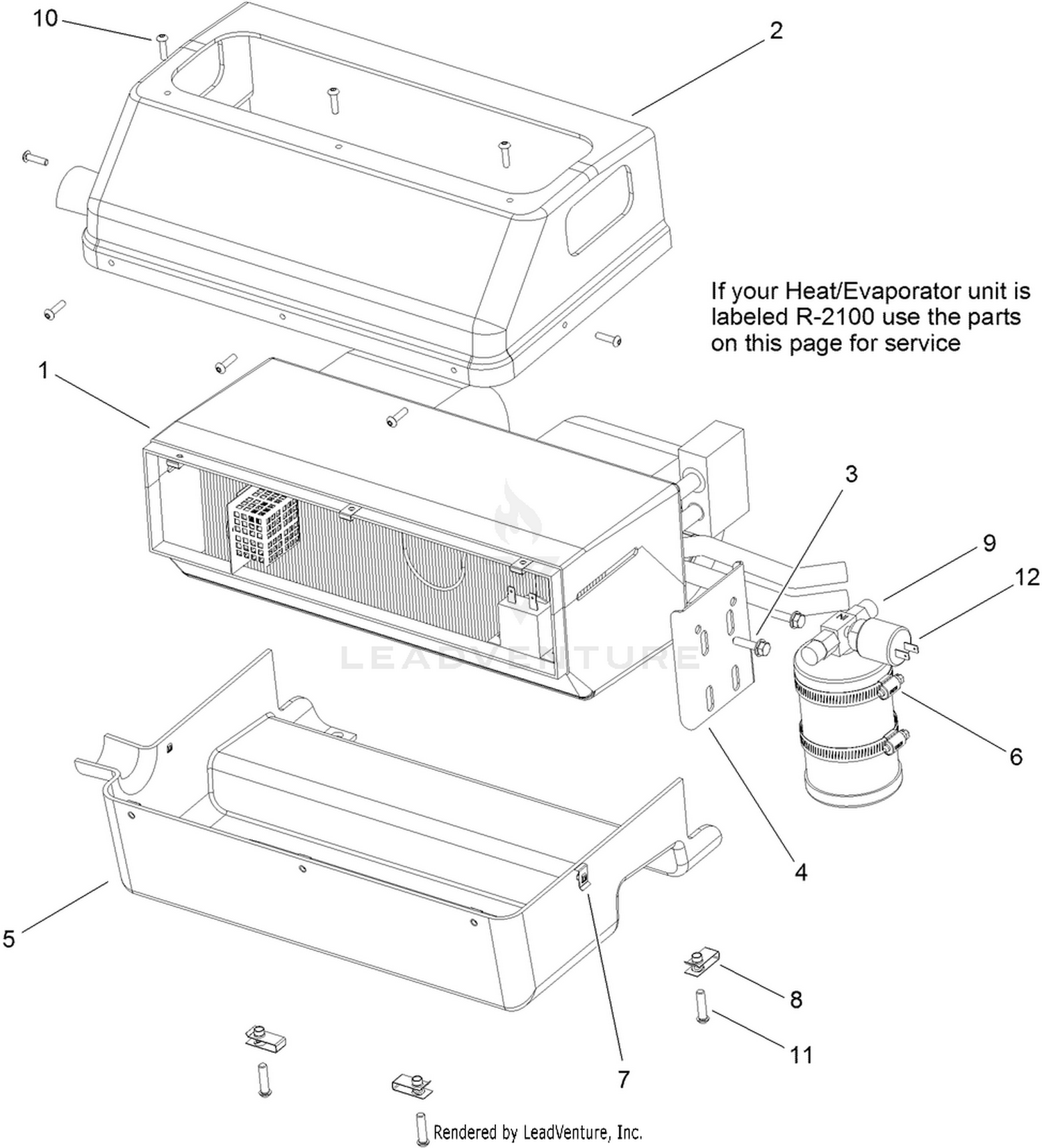 Heat/Evaporator  Cab Assembly
