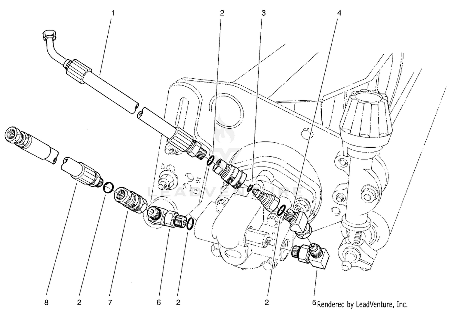 Hydraulic Plumbing Assembly-#1 Cutting Unit