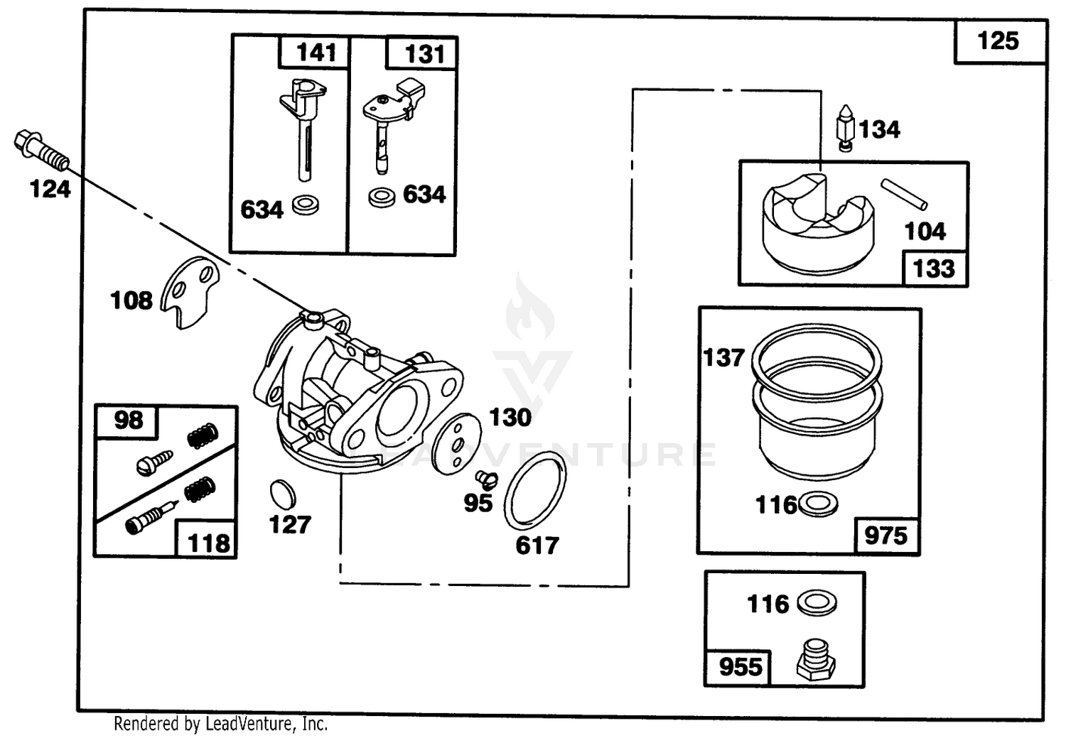 Engine Briggs  Stratton Model 124702-3115-01 3