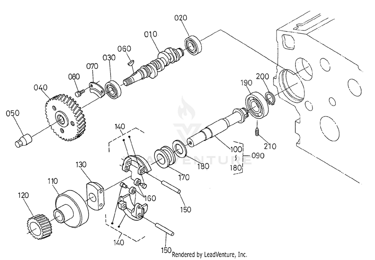 Fuel Camshaft and Governor Shaft Assembly
