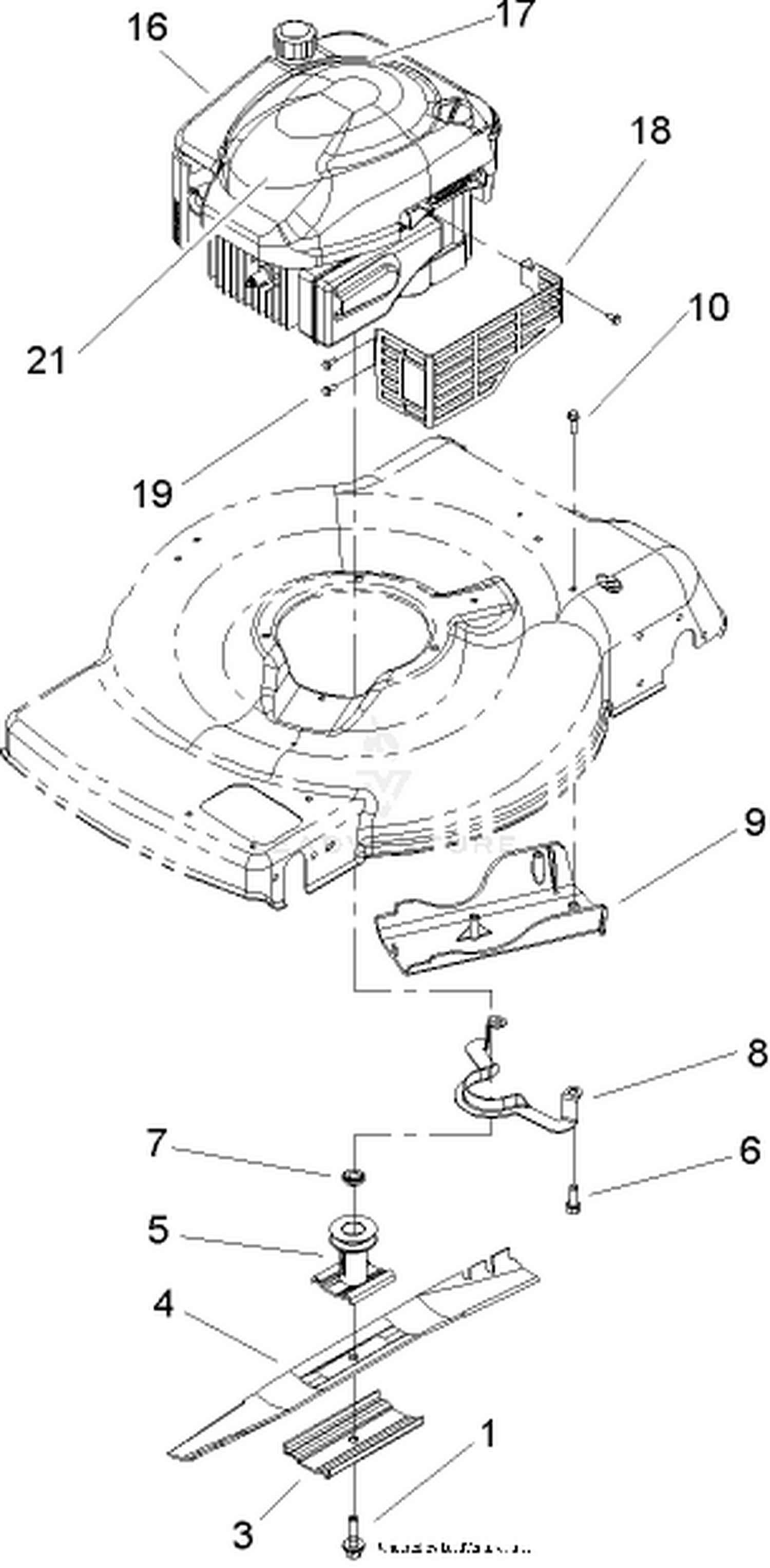 Engine and Blade Assembly