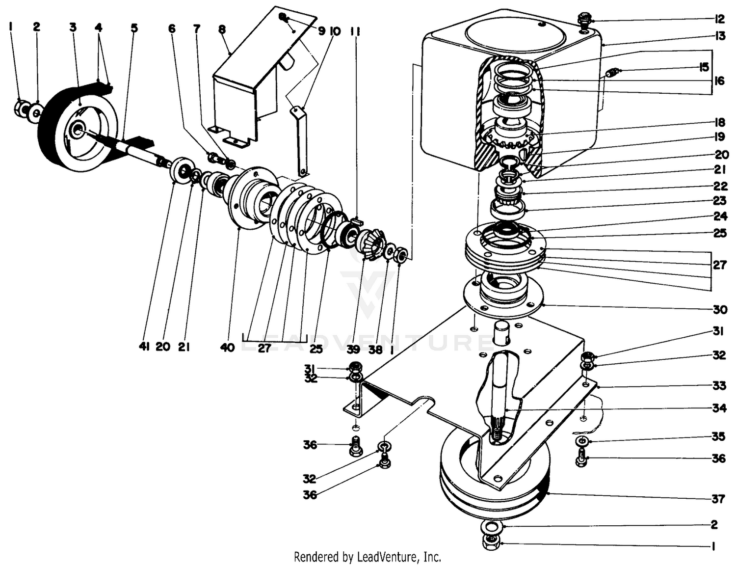 Cutting Unit Gear Box Assembly