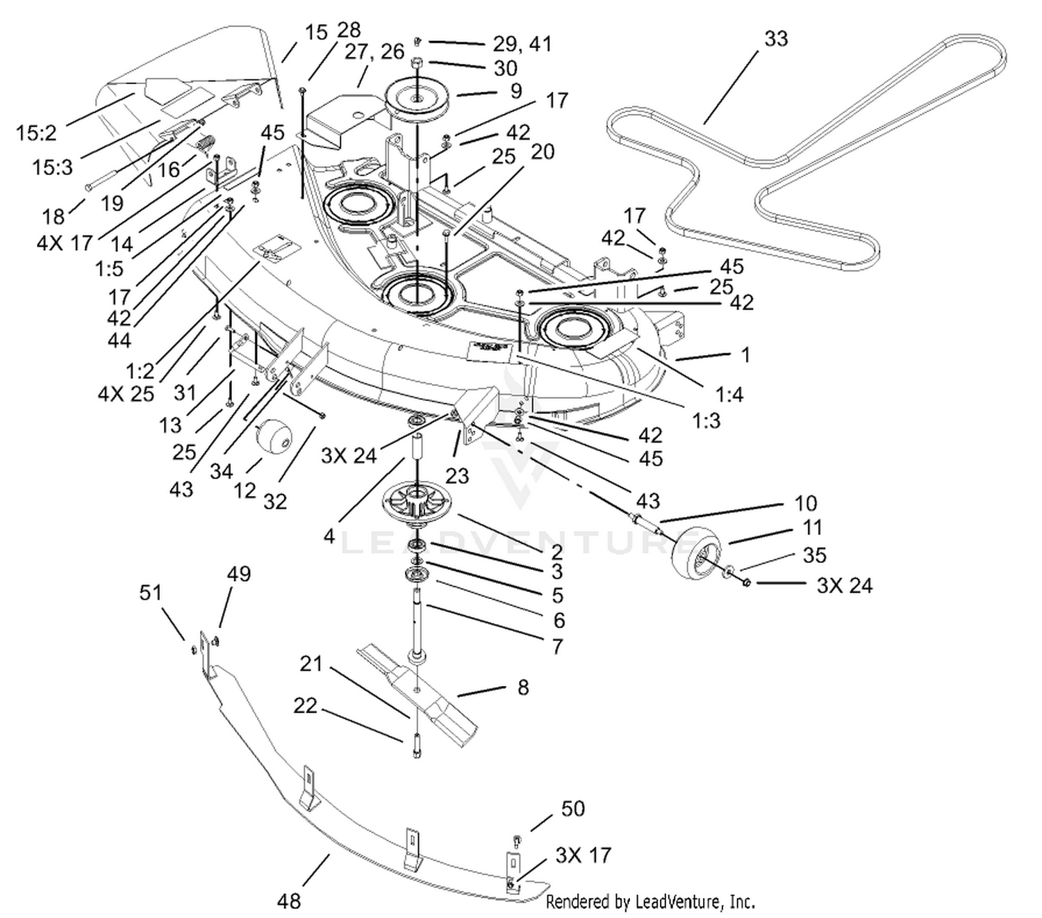 44in Deck Assembly