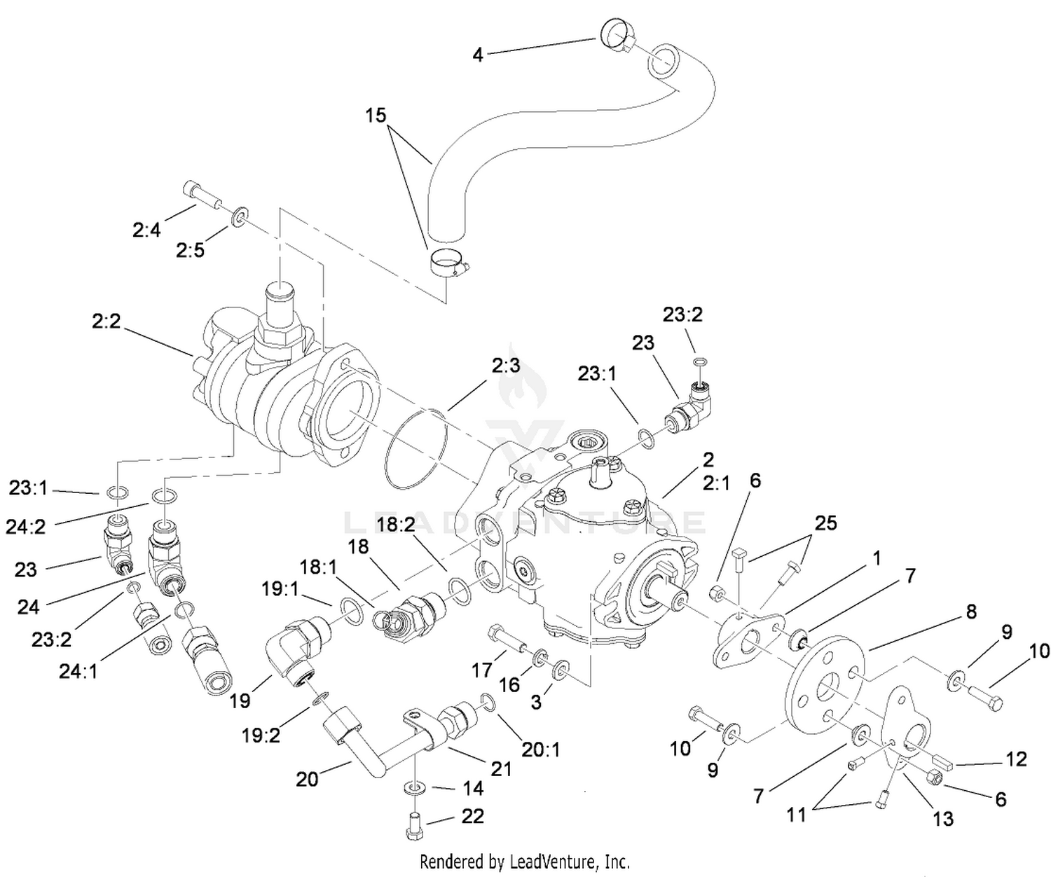 Hydrostat and Gear Pump Drive Assembly