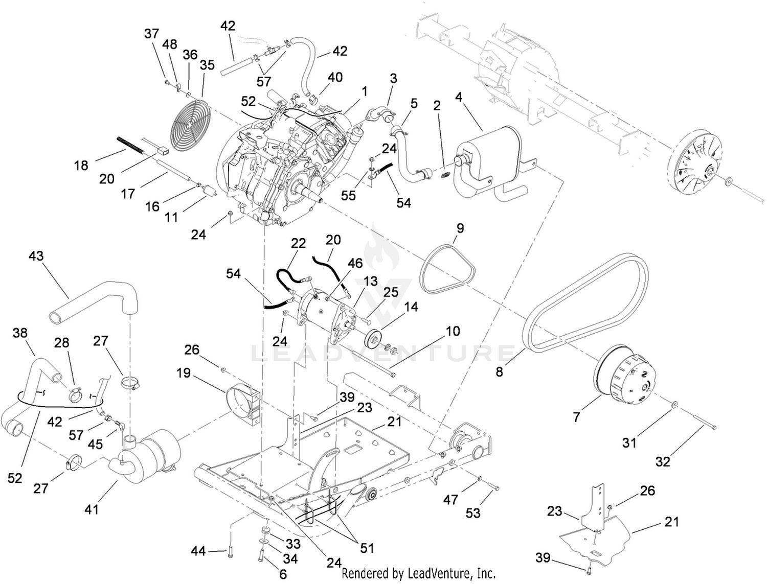 Engine and Clutch Assembly