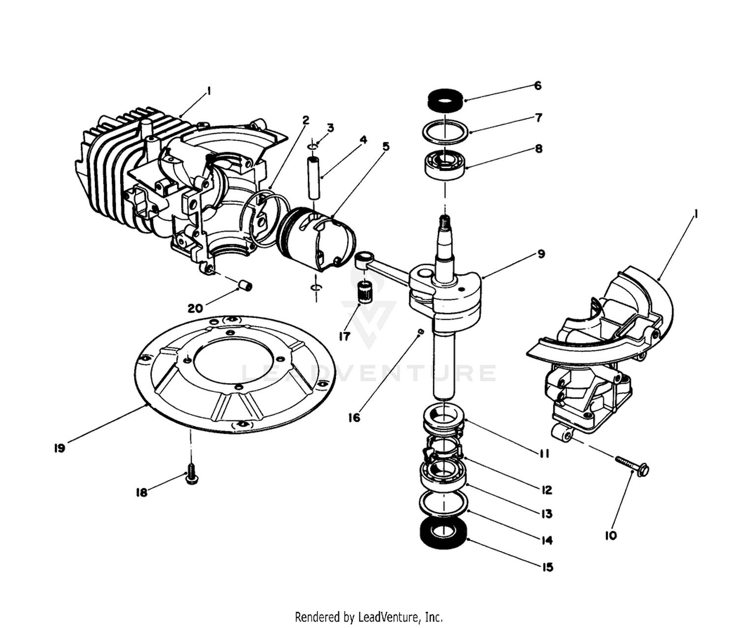 Crank Shaft Assembly (model No. 47pm1-1)