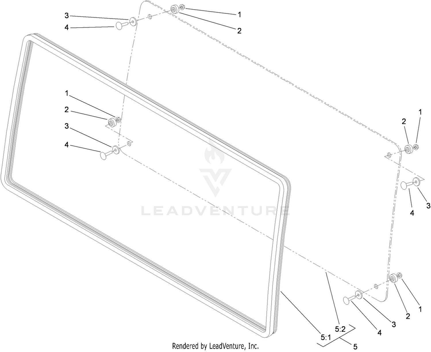 Front Lower Window Assembly