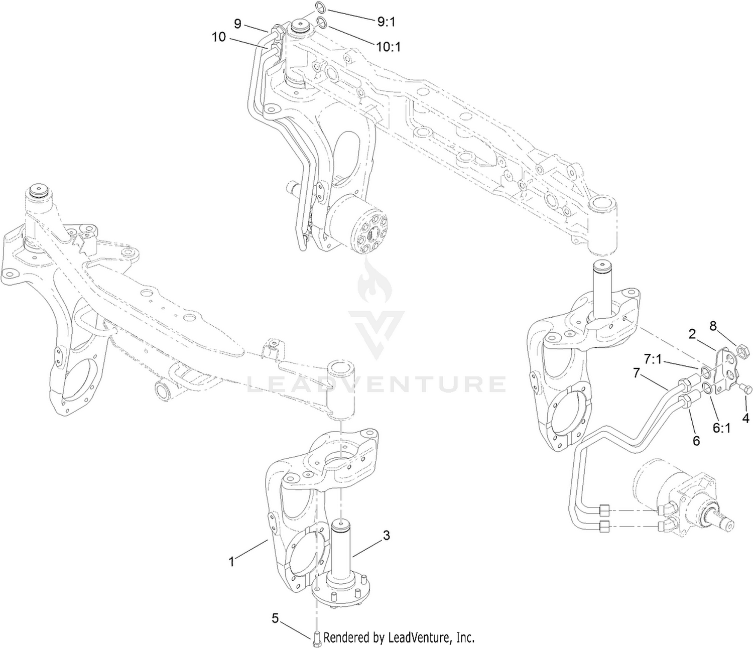 2 Wheel Drive Steering Assembly