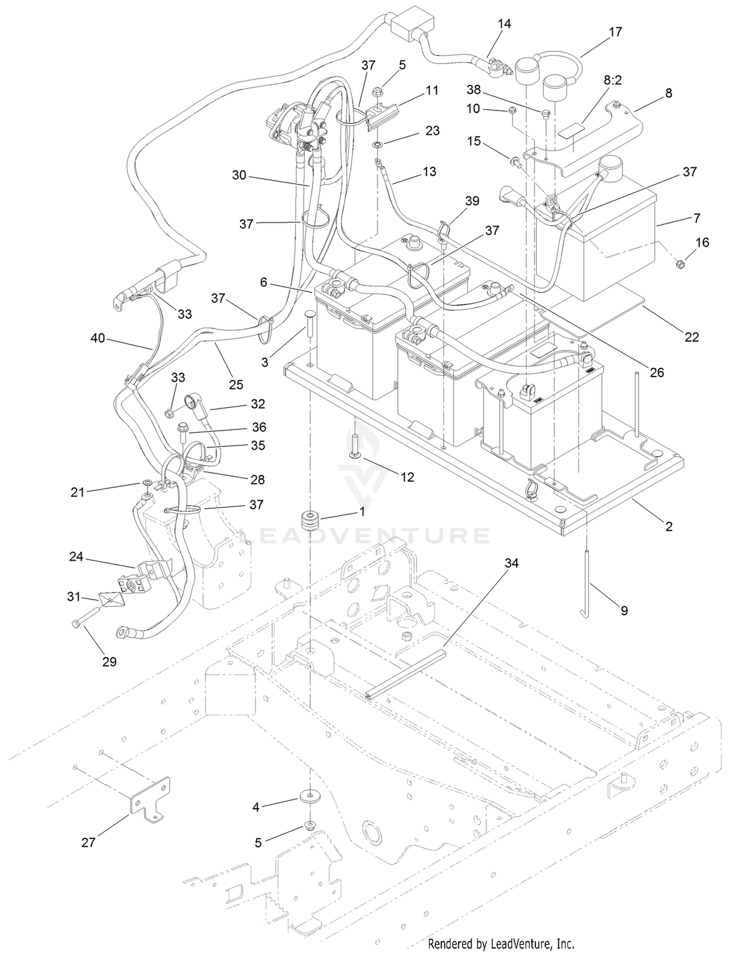 Battery Cable Routing Assembly