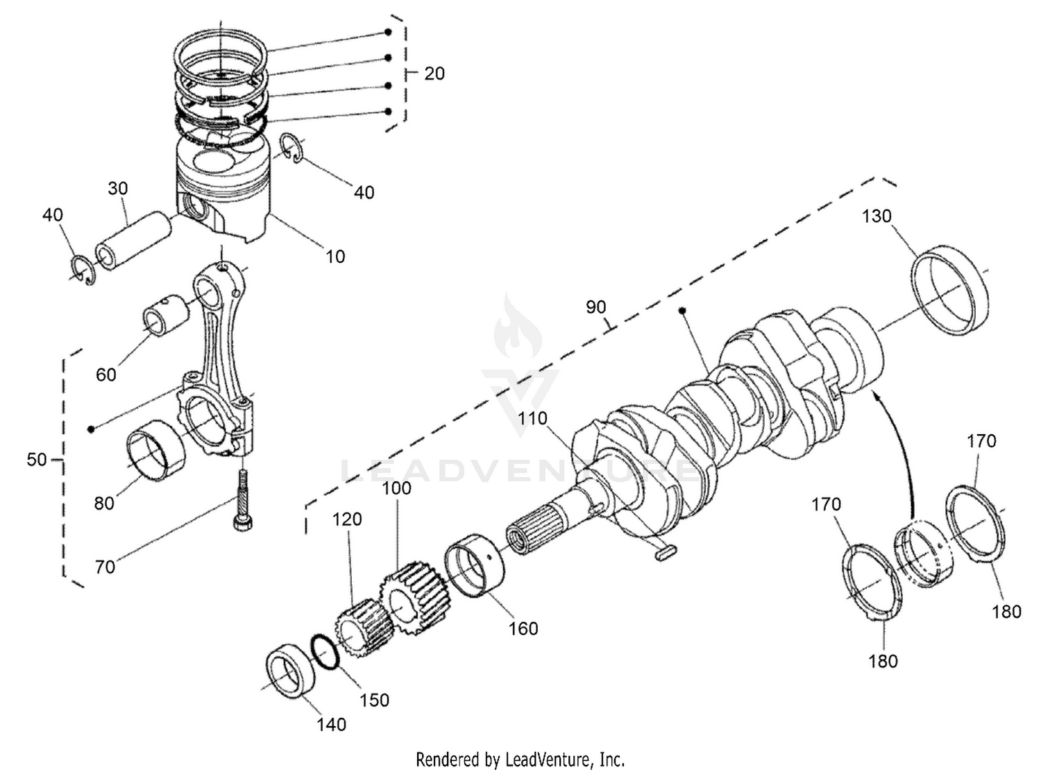 Piston and Crankshaft Assembly