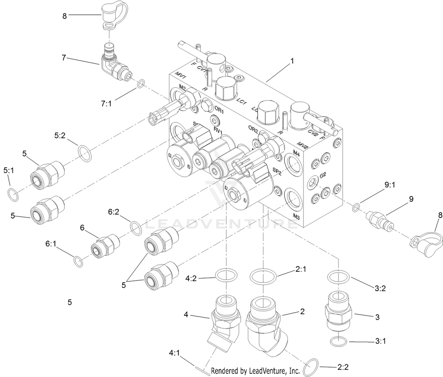 Mow Manifold Assembly No. 130-1656