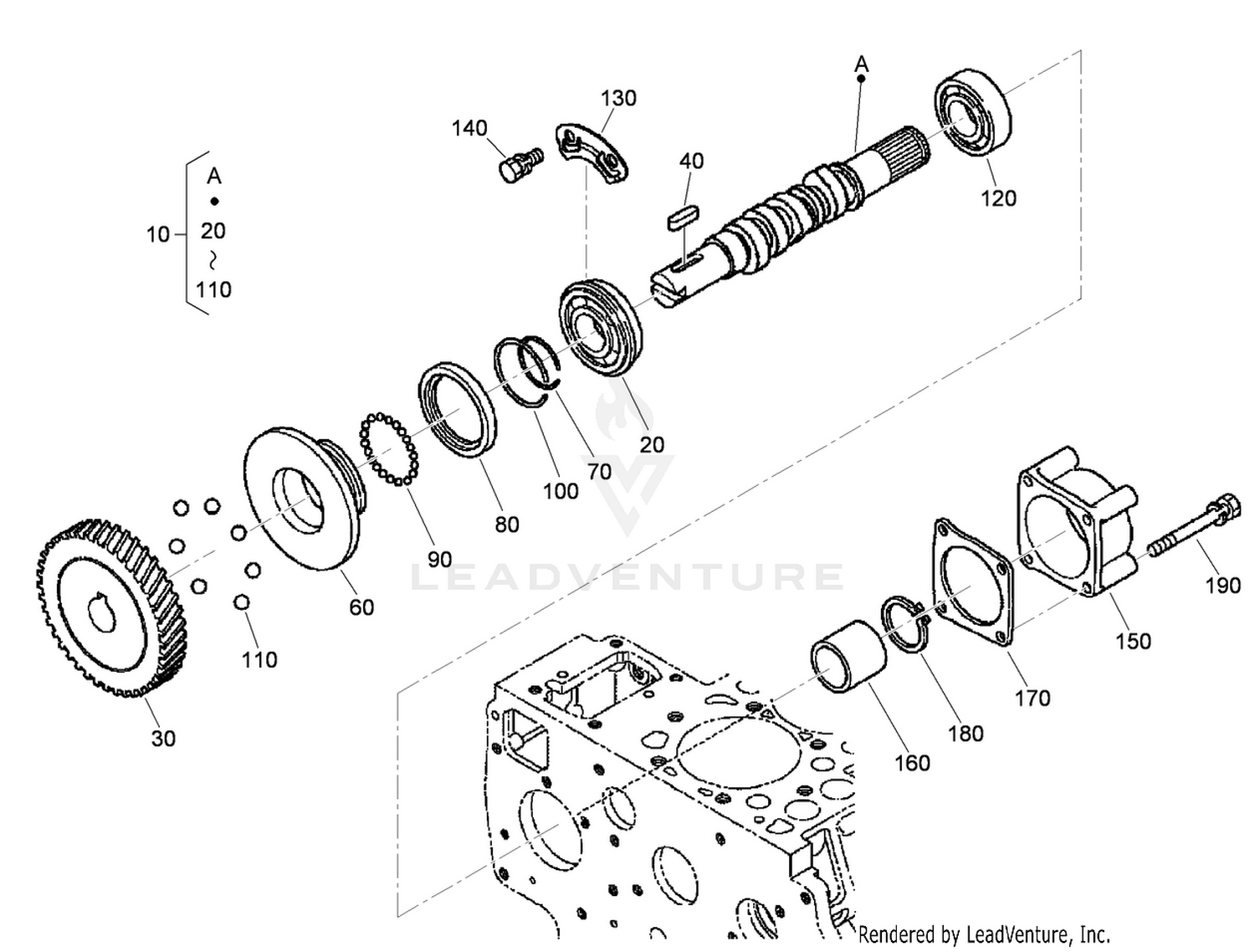 Fuel Camshaft and Governor Shaft Assembly