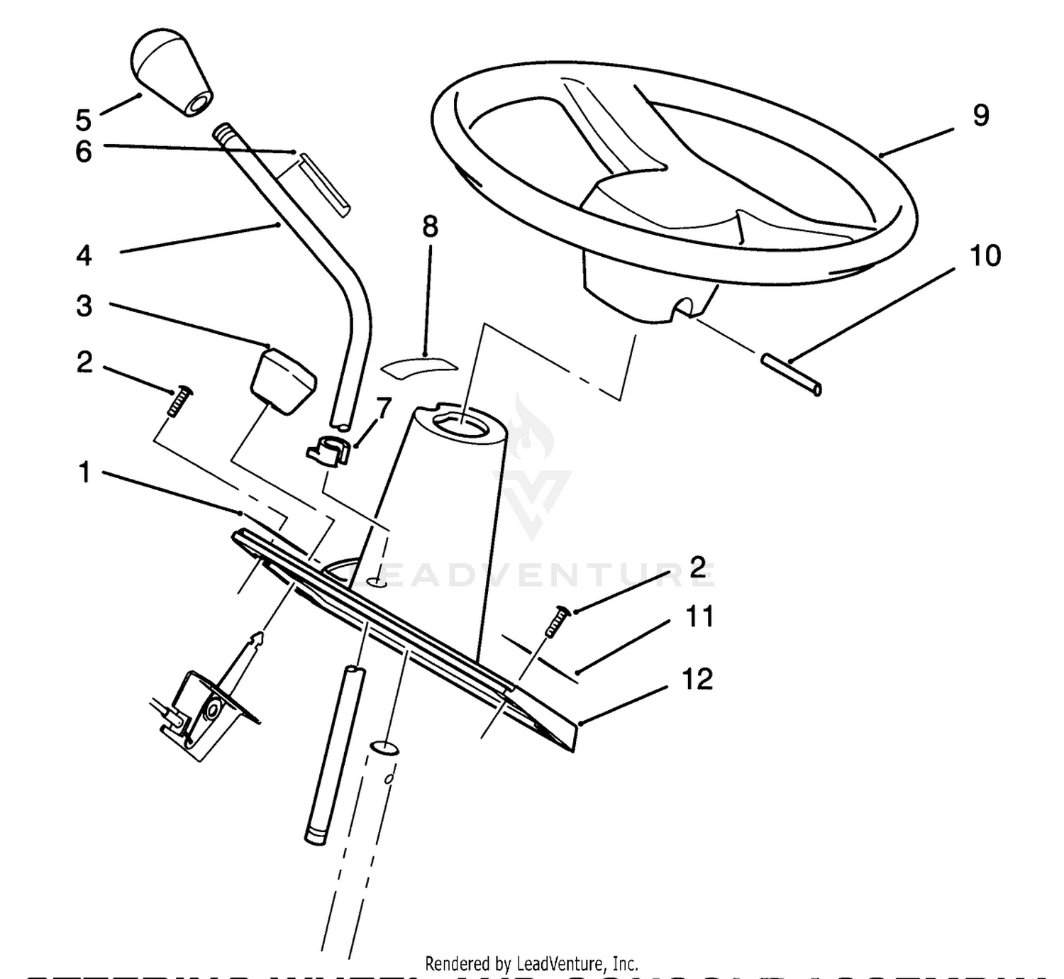 Steering Wheel And Console Assembly