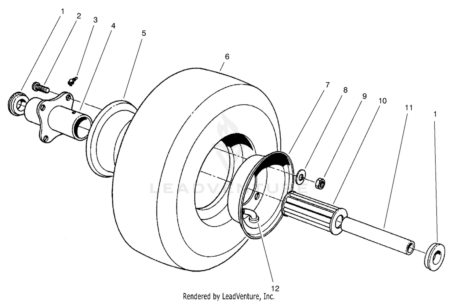 Pneumatic Tire  Wheel Assembly (optional)