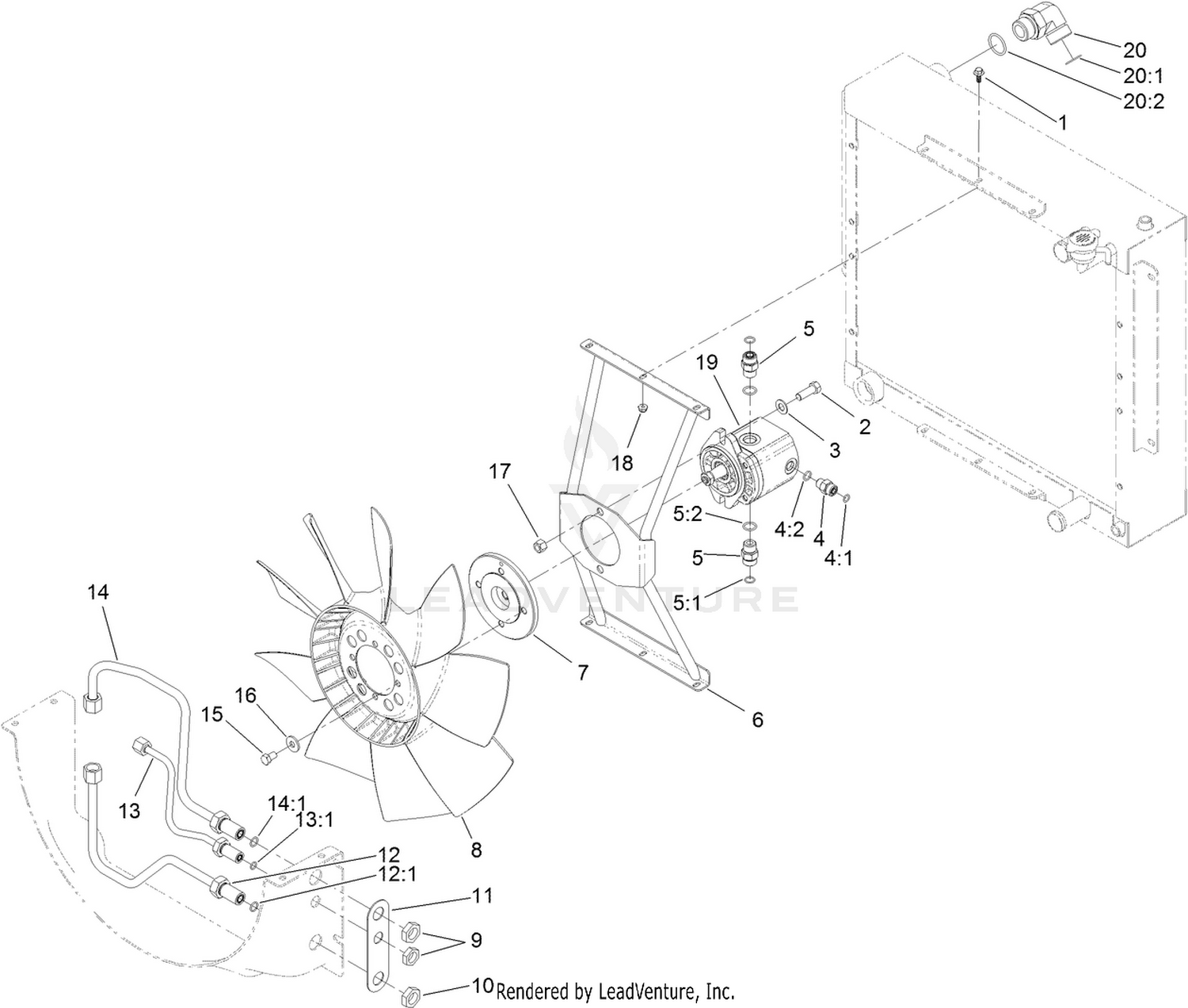 Fan Mounting and Hardlines Assembly
