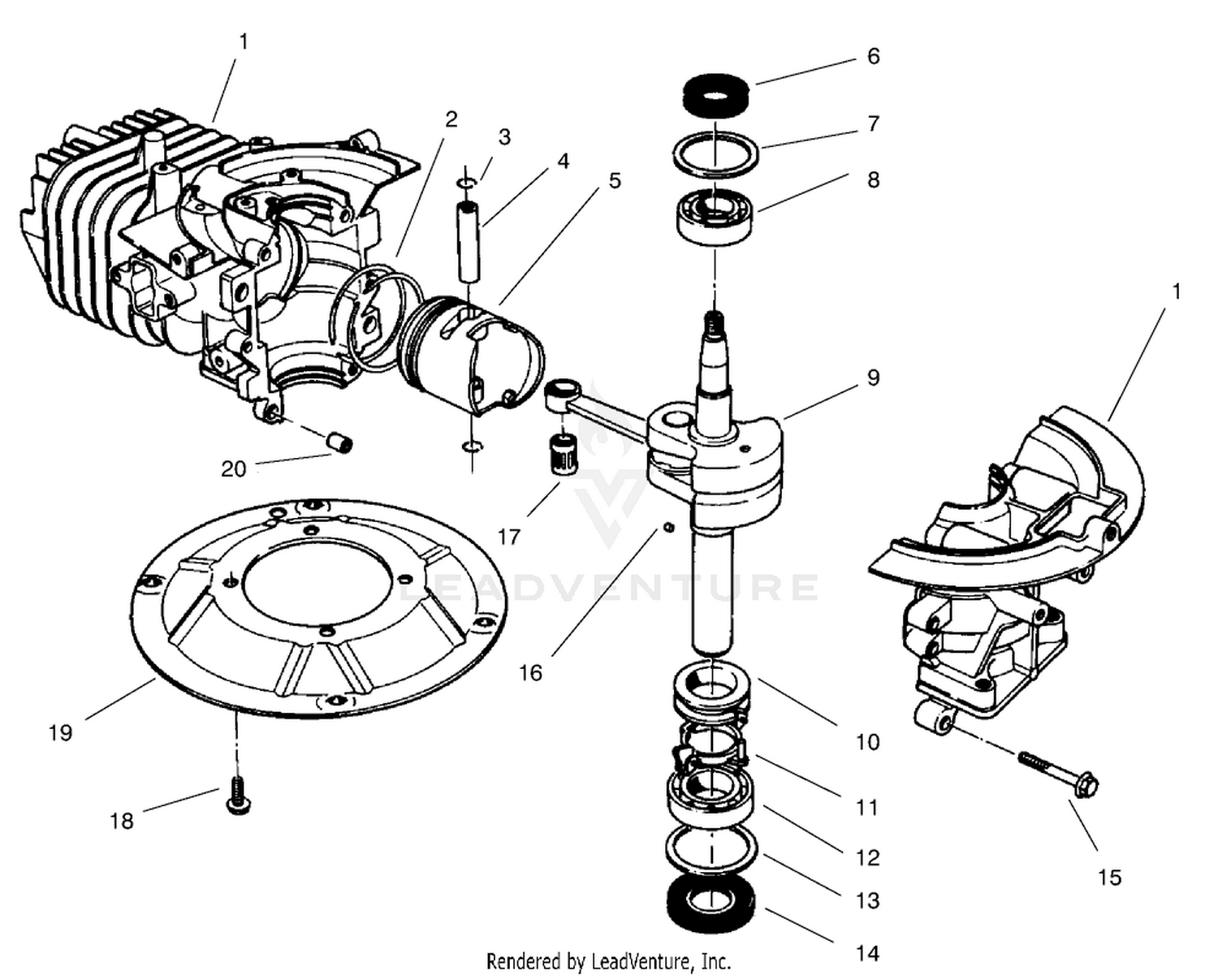 Crankshaft Assembly (model No. 47pt6-3)