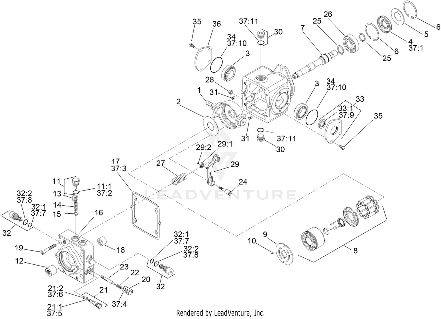 Variable Piston Pump Assembly No. 138-0305