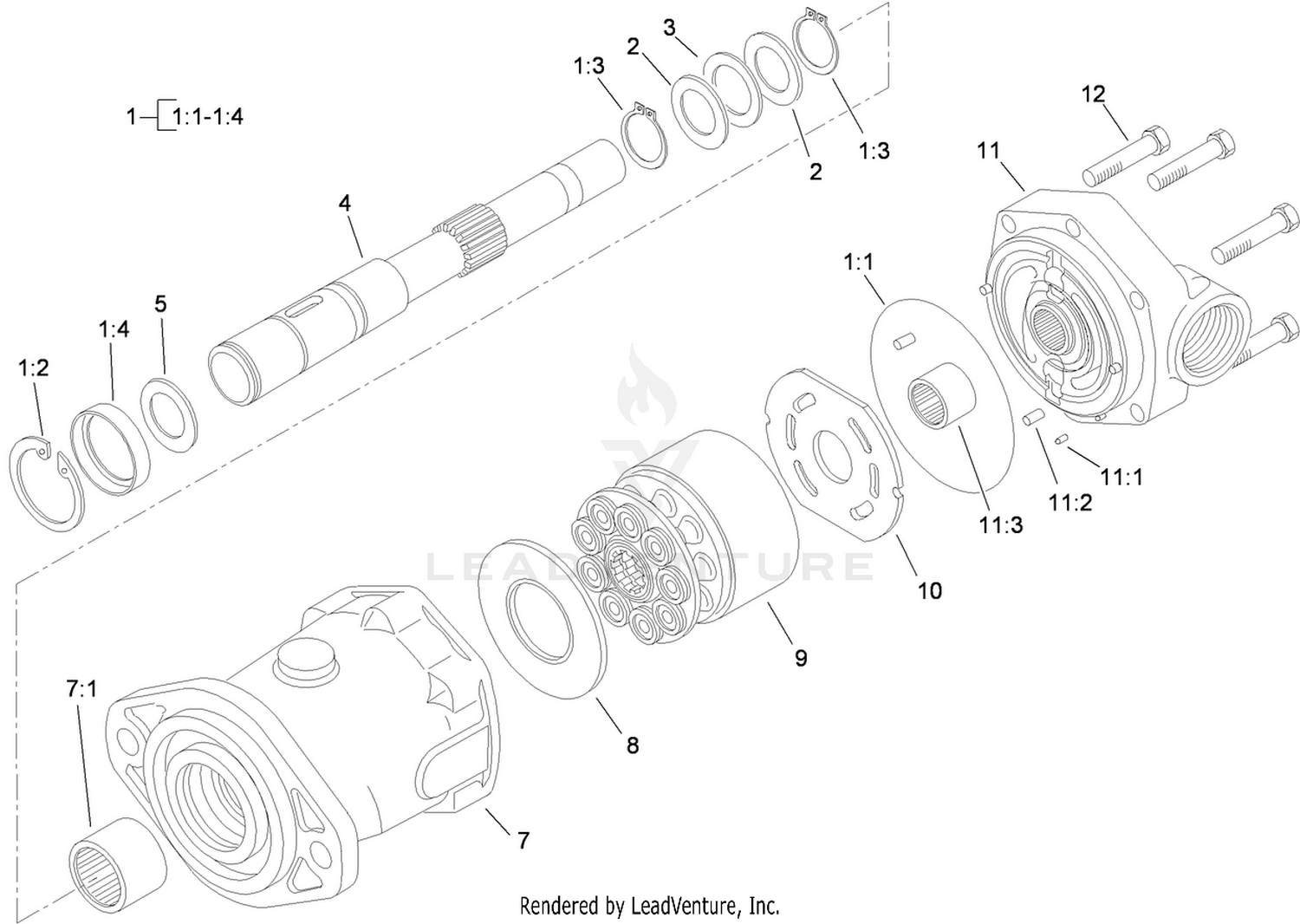 Front Piston Motor Assembly No. 105-7376