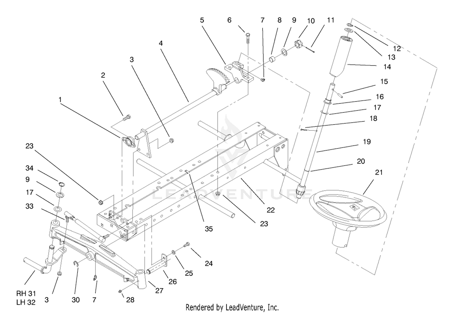 Frame Axle And Steering System