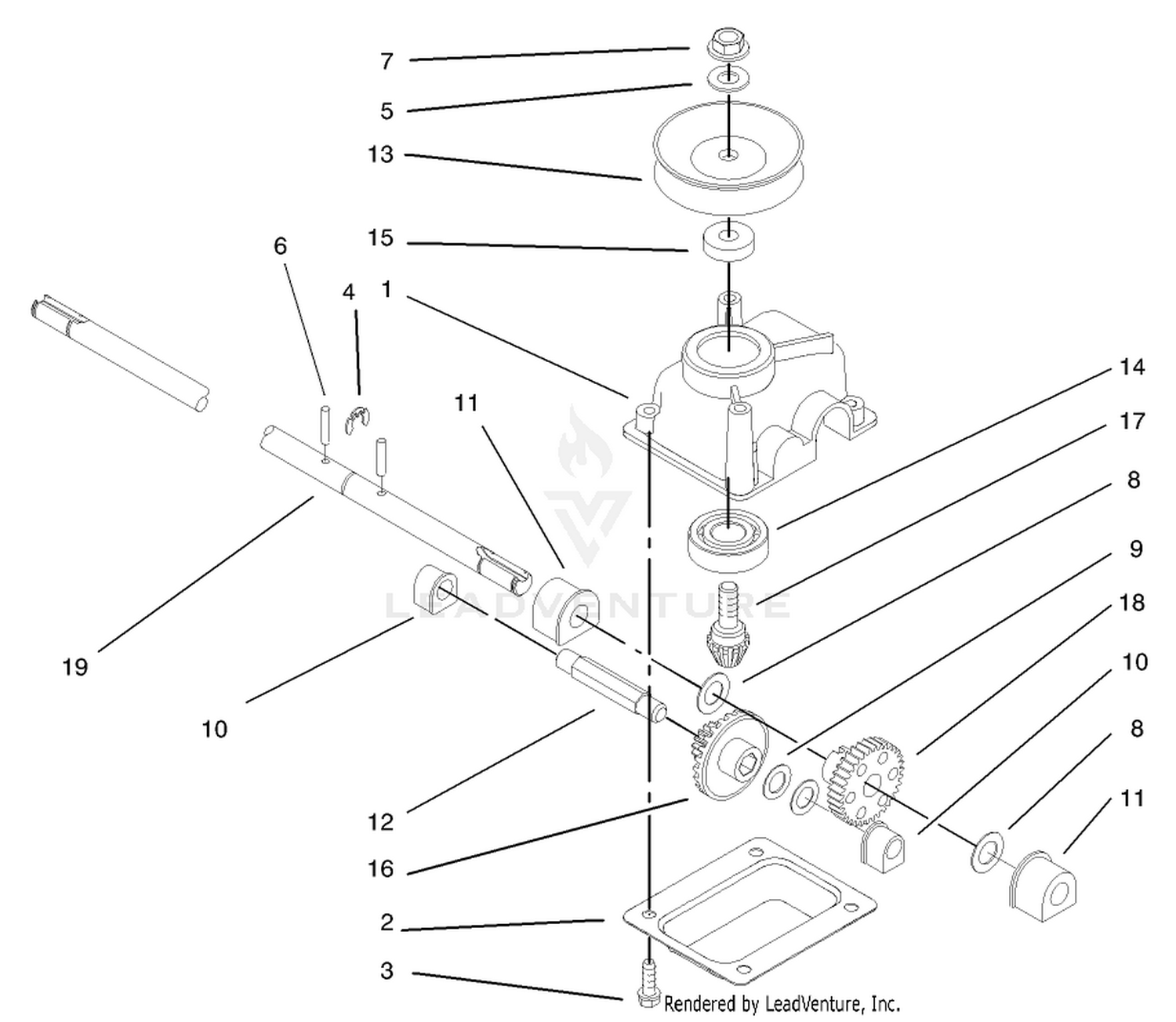Gear Case Assembly No. 104-7593