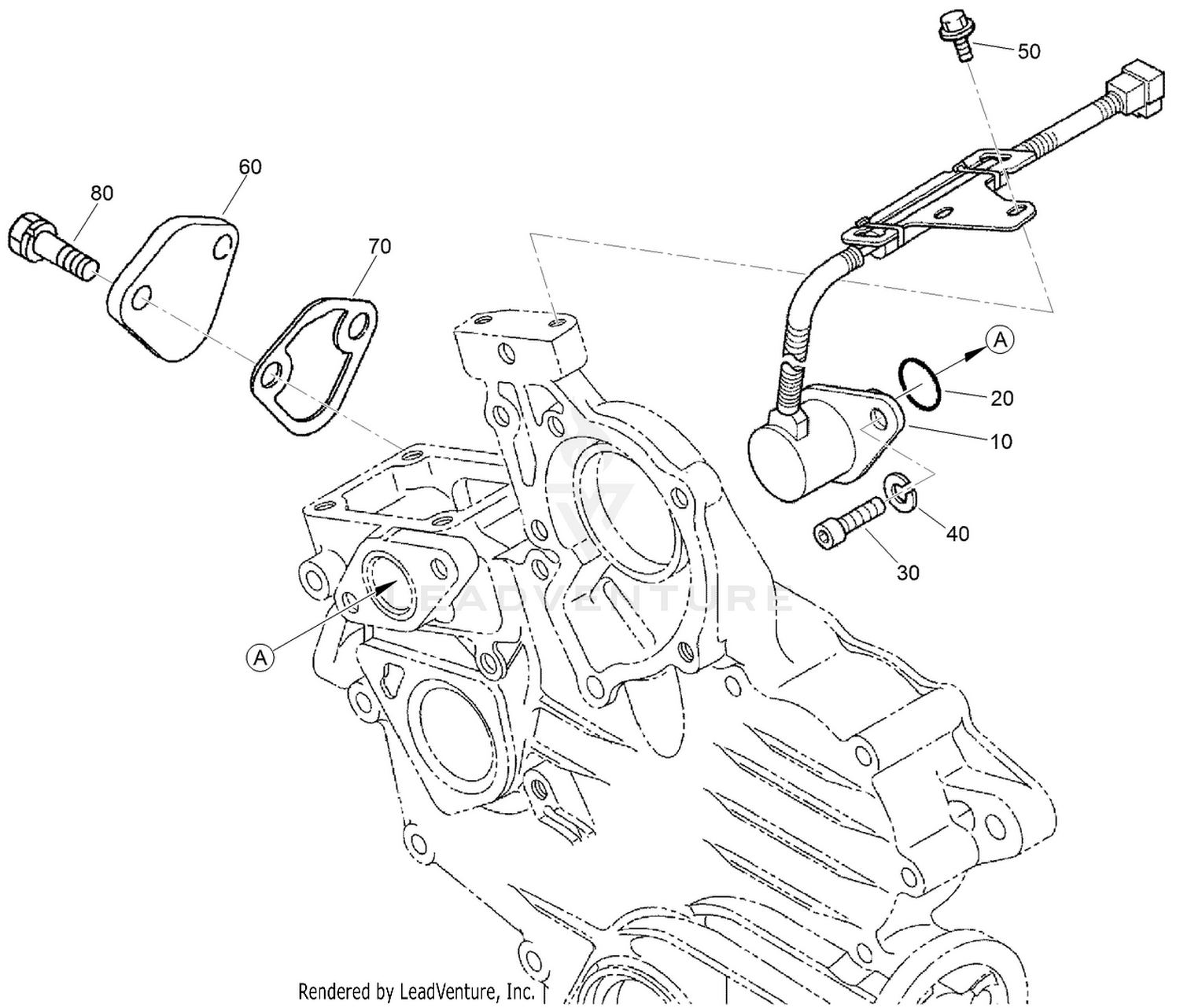 Stop Solenoid and Fuel Pump Cover Assembly