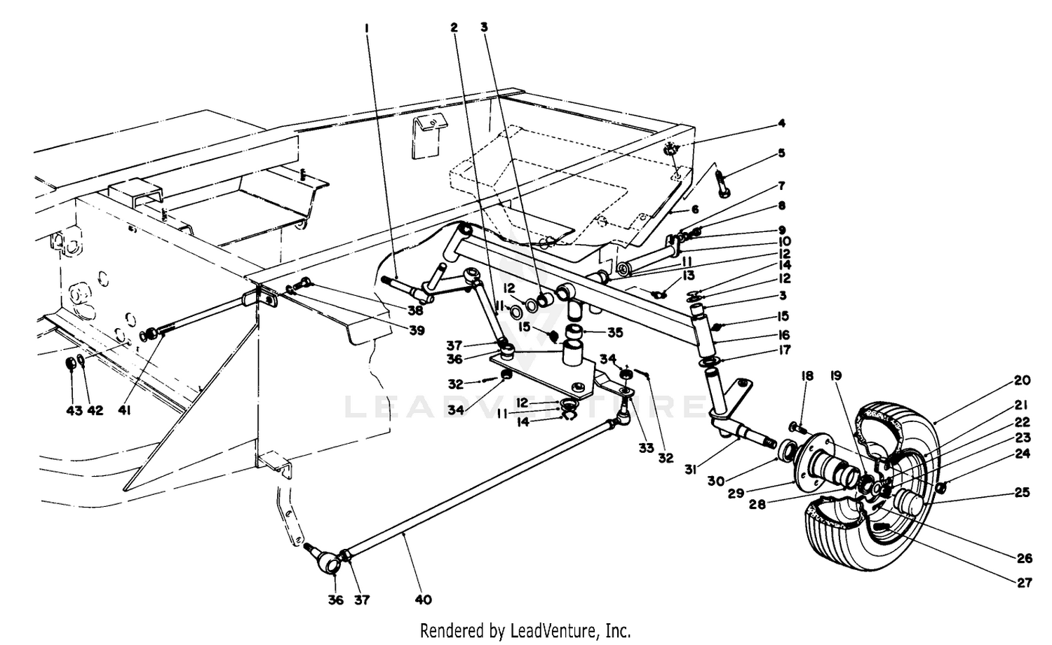 Rear Axle  Wheel Assembly