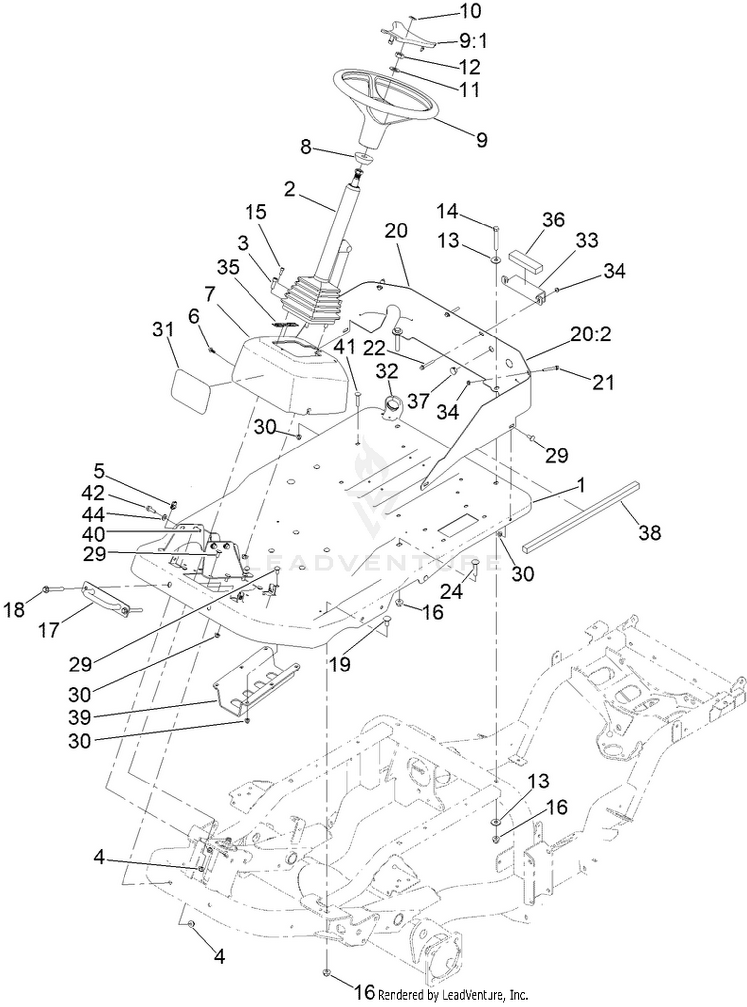 Platform, Steering and Console Assembly