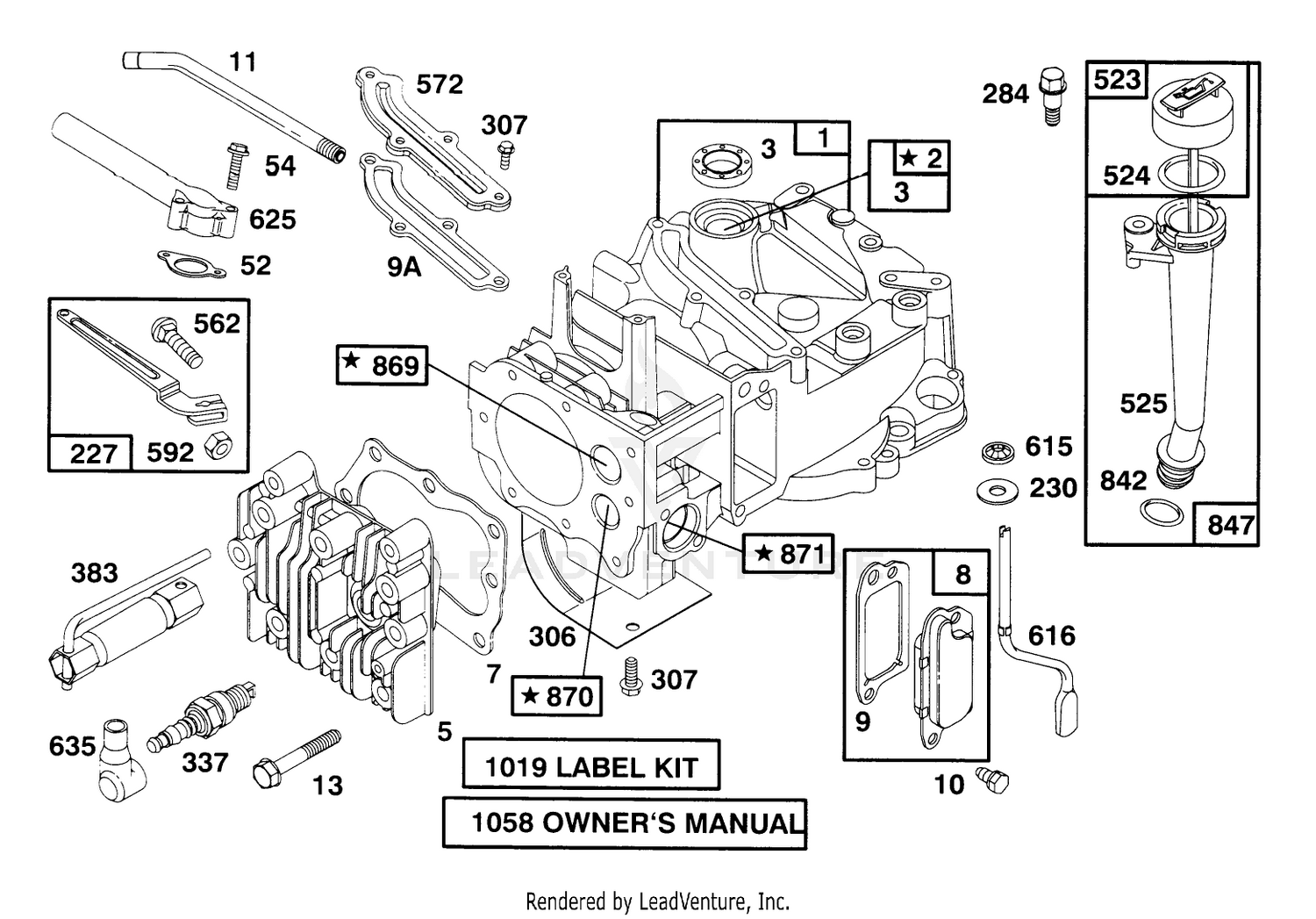 Engine Briggs  Stratton Model 127802-0640-01