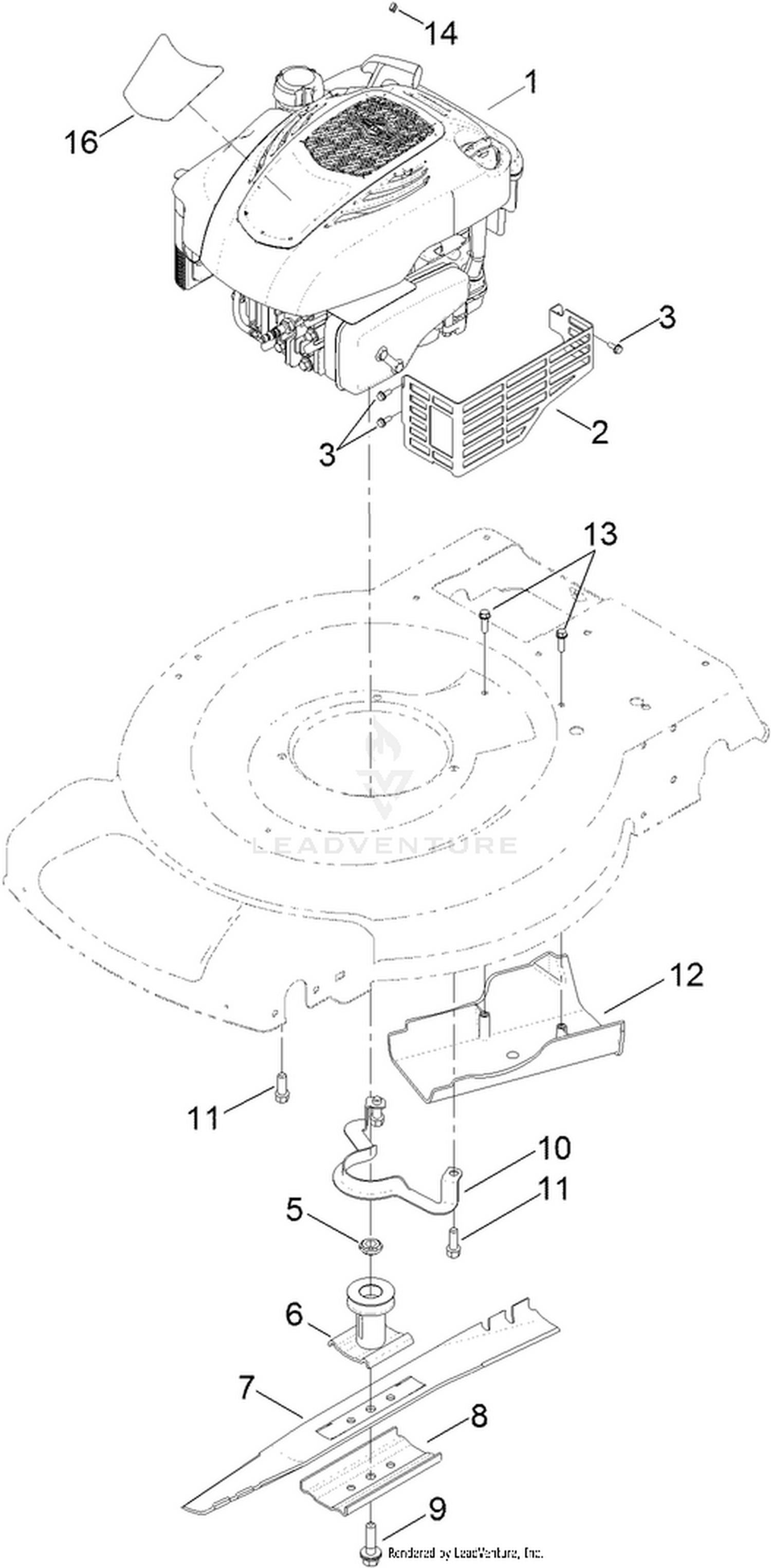 Engine and Blade Assembly