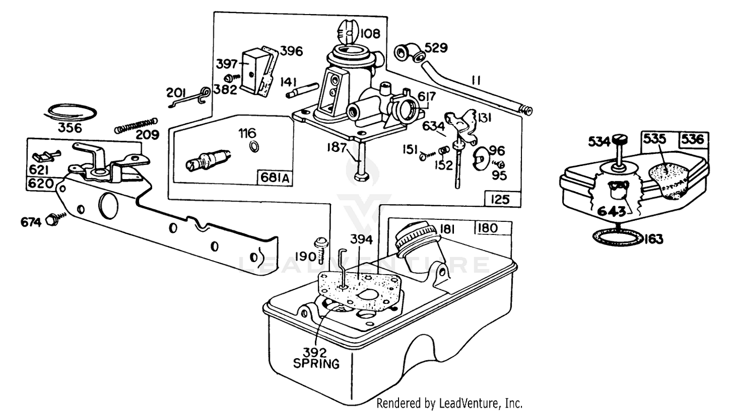 Briggs  Stratton Carburetor Assembly Model 93508-0195-01