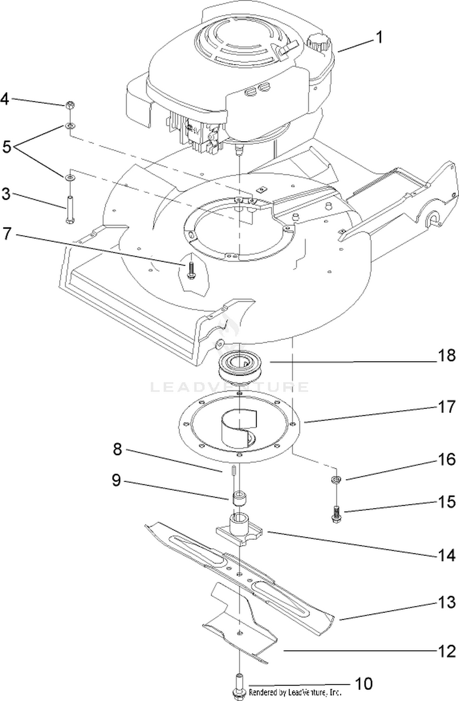 Engine and Blade Assembly