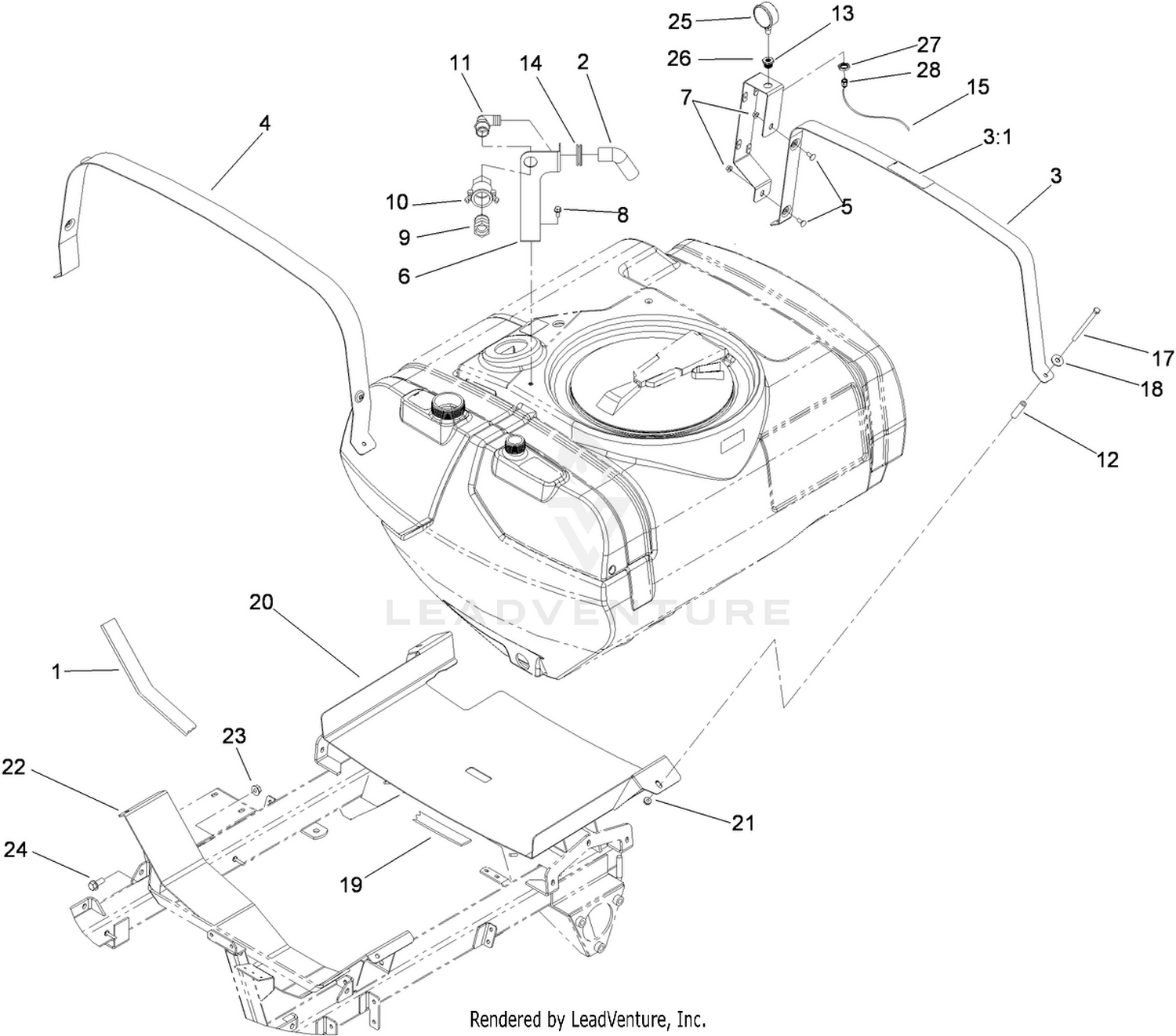 Tank and Saddle Assembly