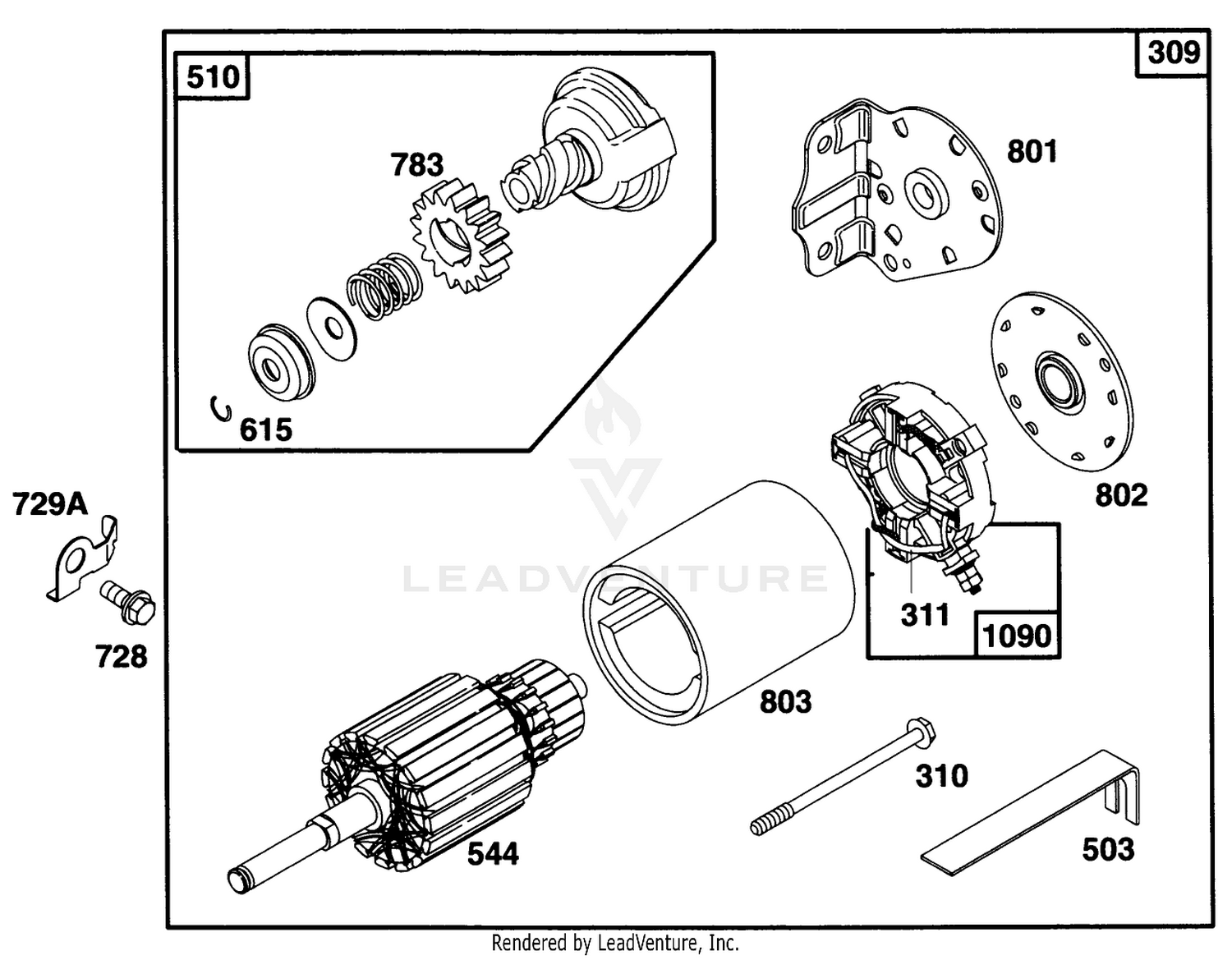 Engine Briggs  Stratton Model 28q777-0668-A1 9