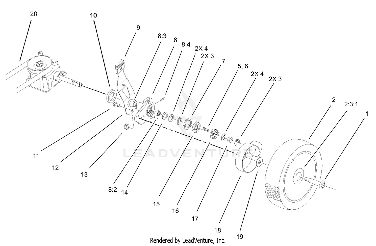 Gear Case and Wheel Assembly