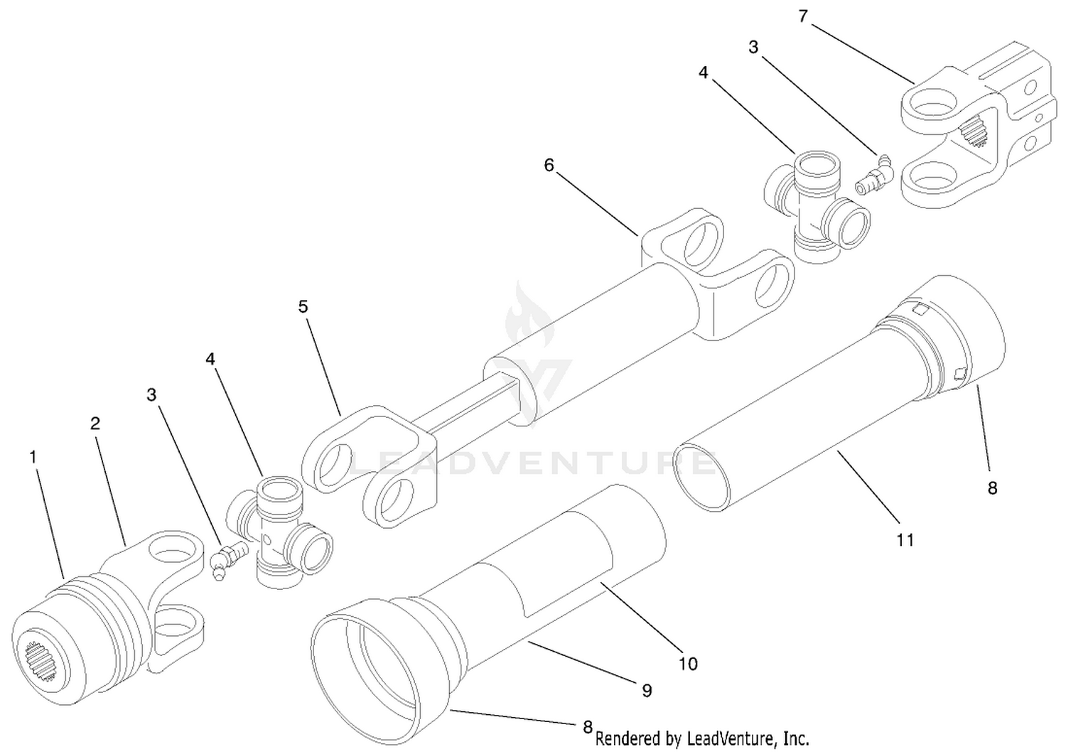 Power Take-Off Shaft Assembly No. 99-4482