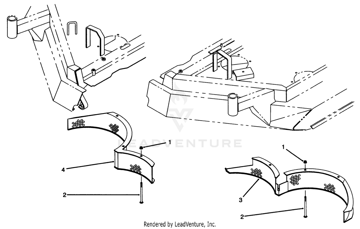 Wing Deck Mulcher Screen Assemblies