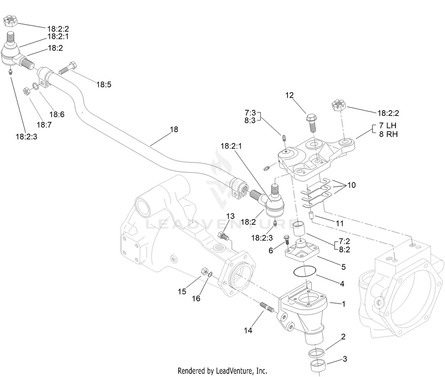 Bevel Gear Case Assembly  Rear Axle Assembly No. 110-4750