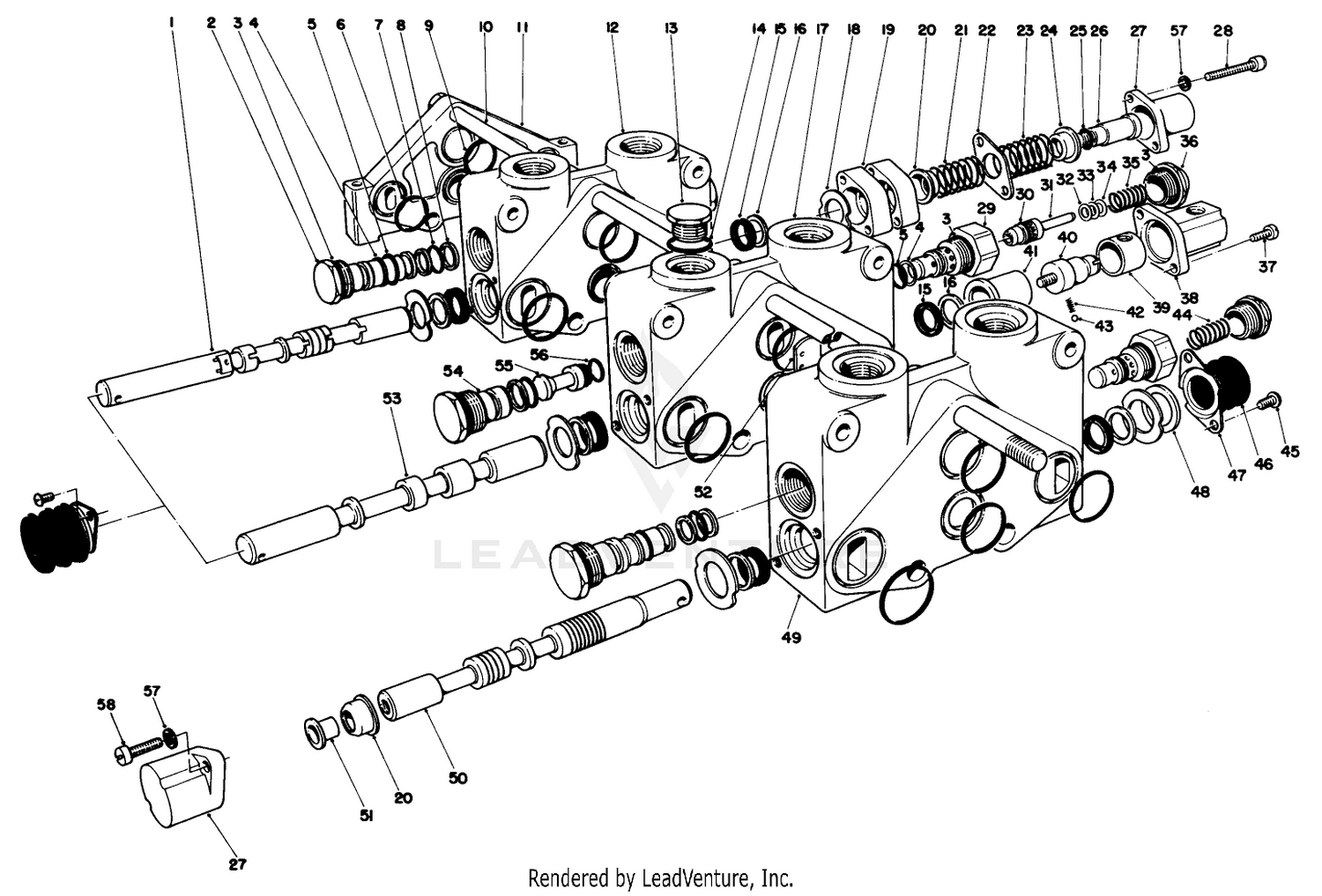 Control Valve Assembly No. 70-8210 Section 3 Thru 5