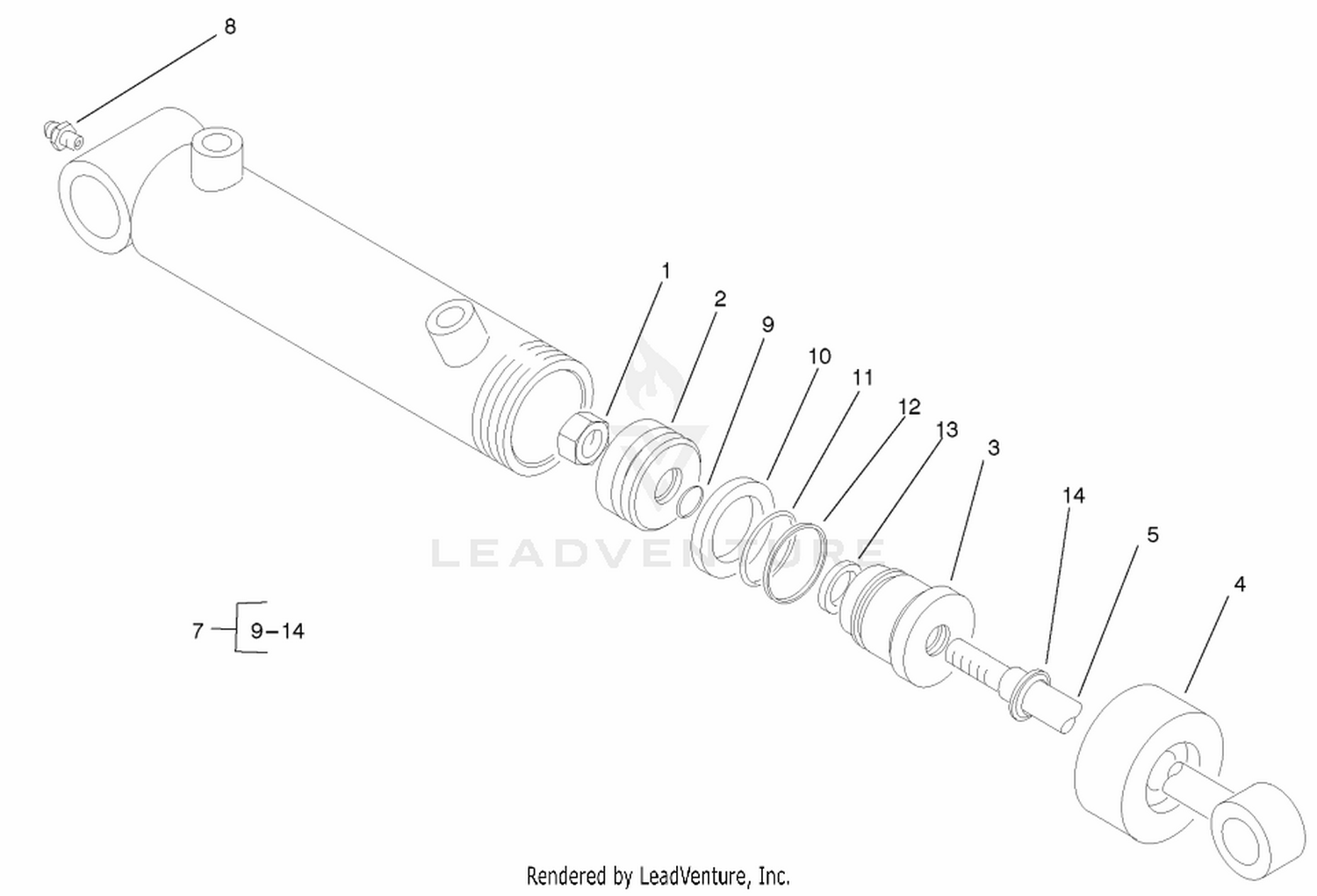 Hydraulic Cylinder Assembly #93-2650