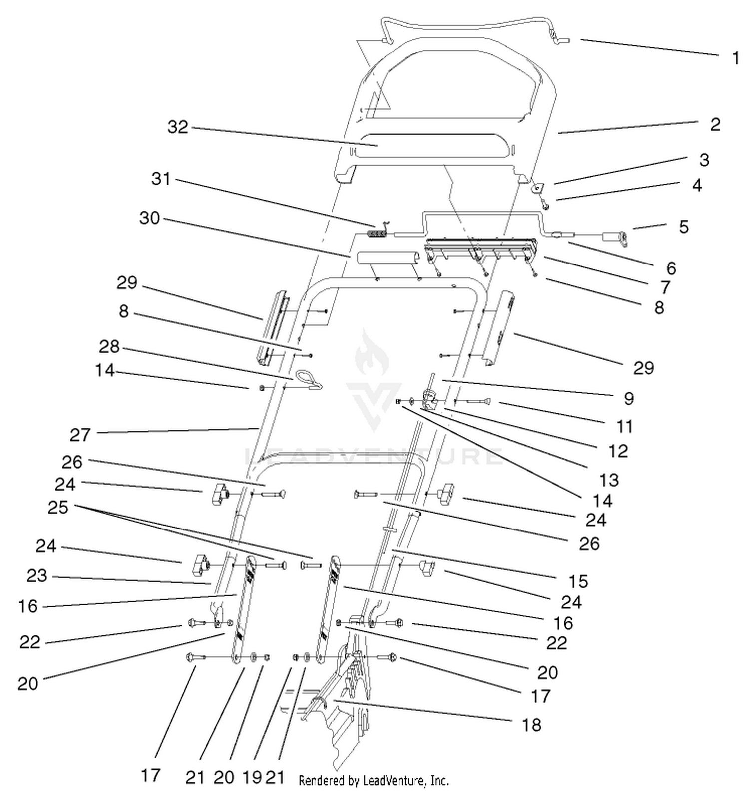 Handle And Controls Assembly