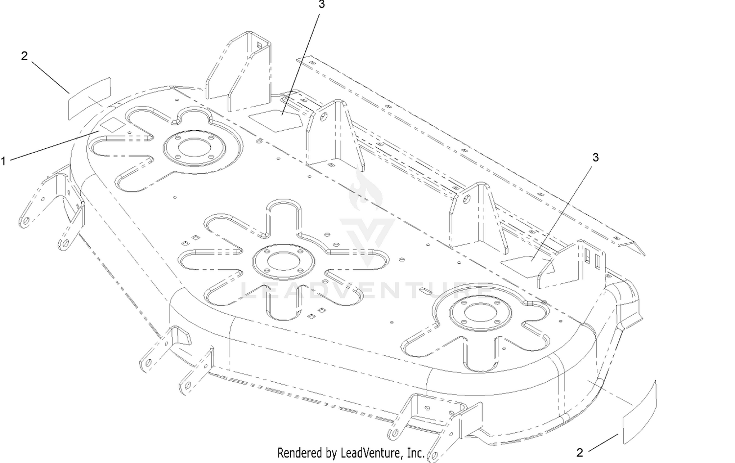 Deck Decal Assembly  107cm Rear Discharge Mower