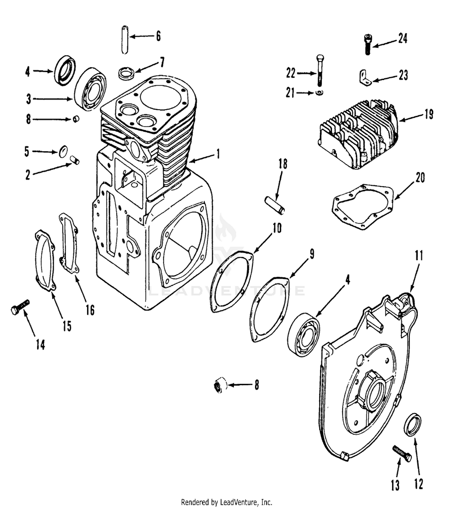 KOHLER CRANKCASE  CYLINDER HEAD