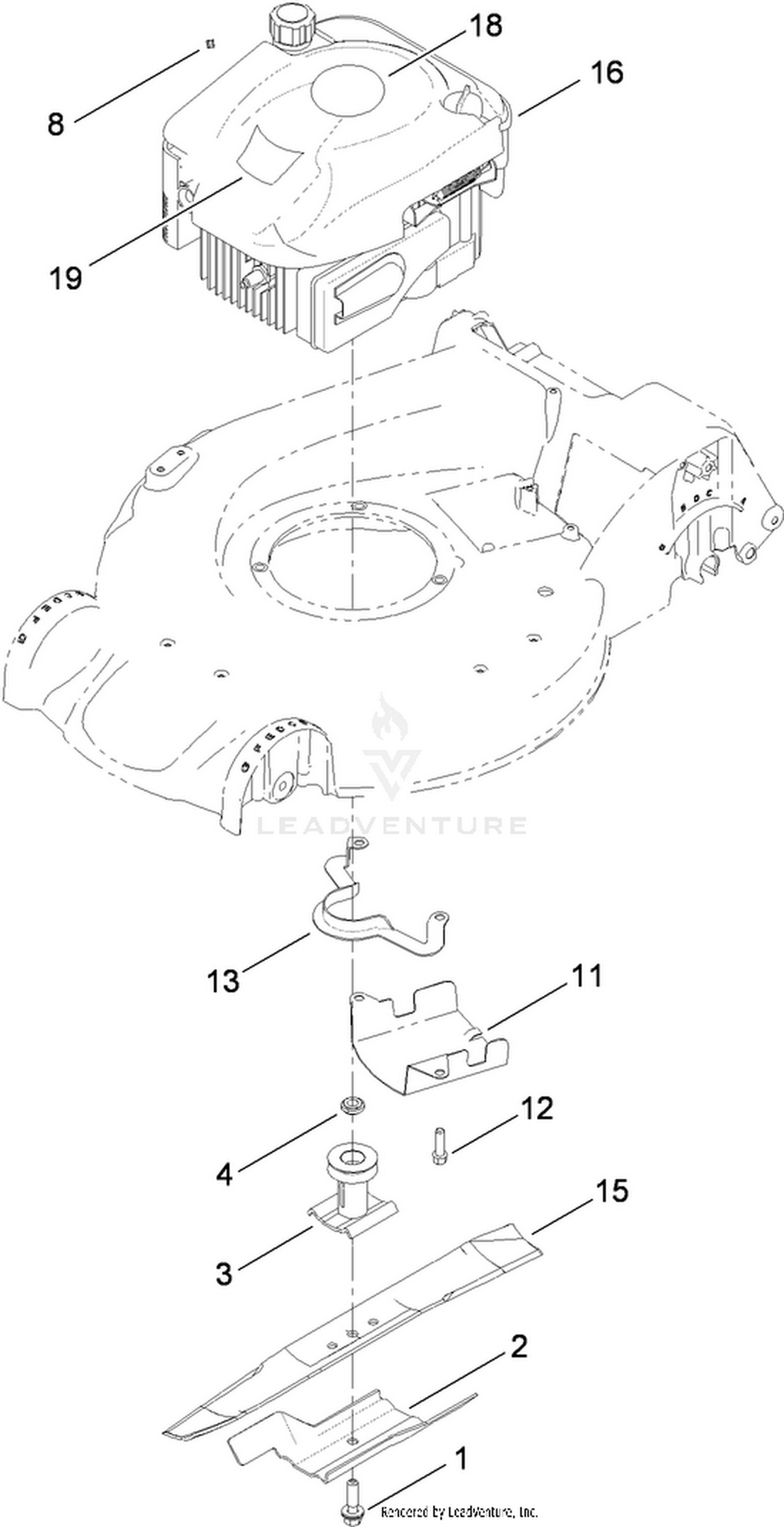 Engine and Blade Assembly